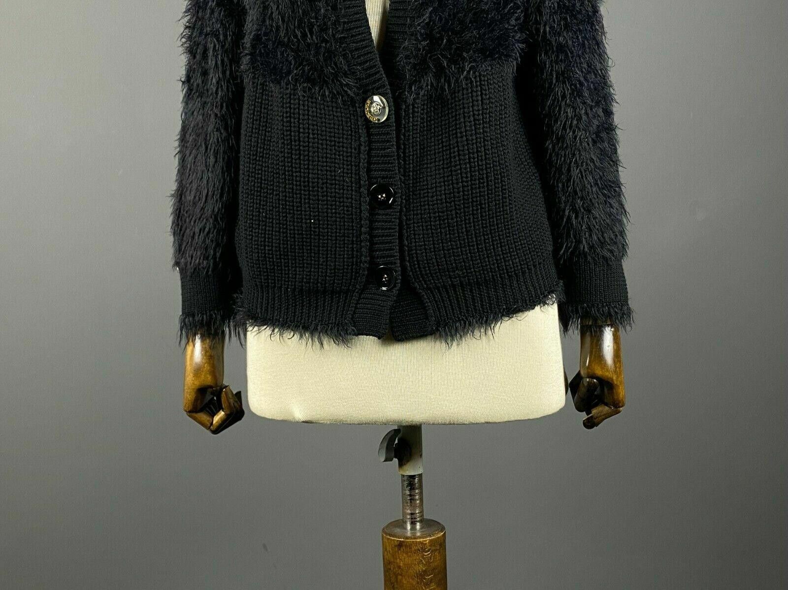 Designer Elisa Cavaletti Blue Sono Italiano Black Sweater Size S / 1 Size S / US 4 / IT 40 - 4 Thumbnail