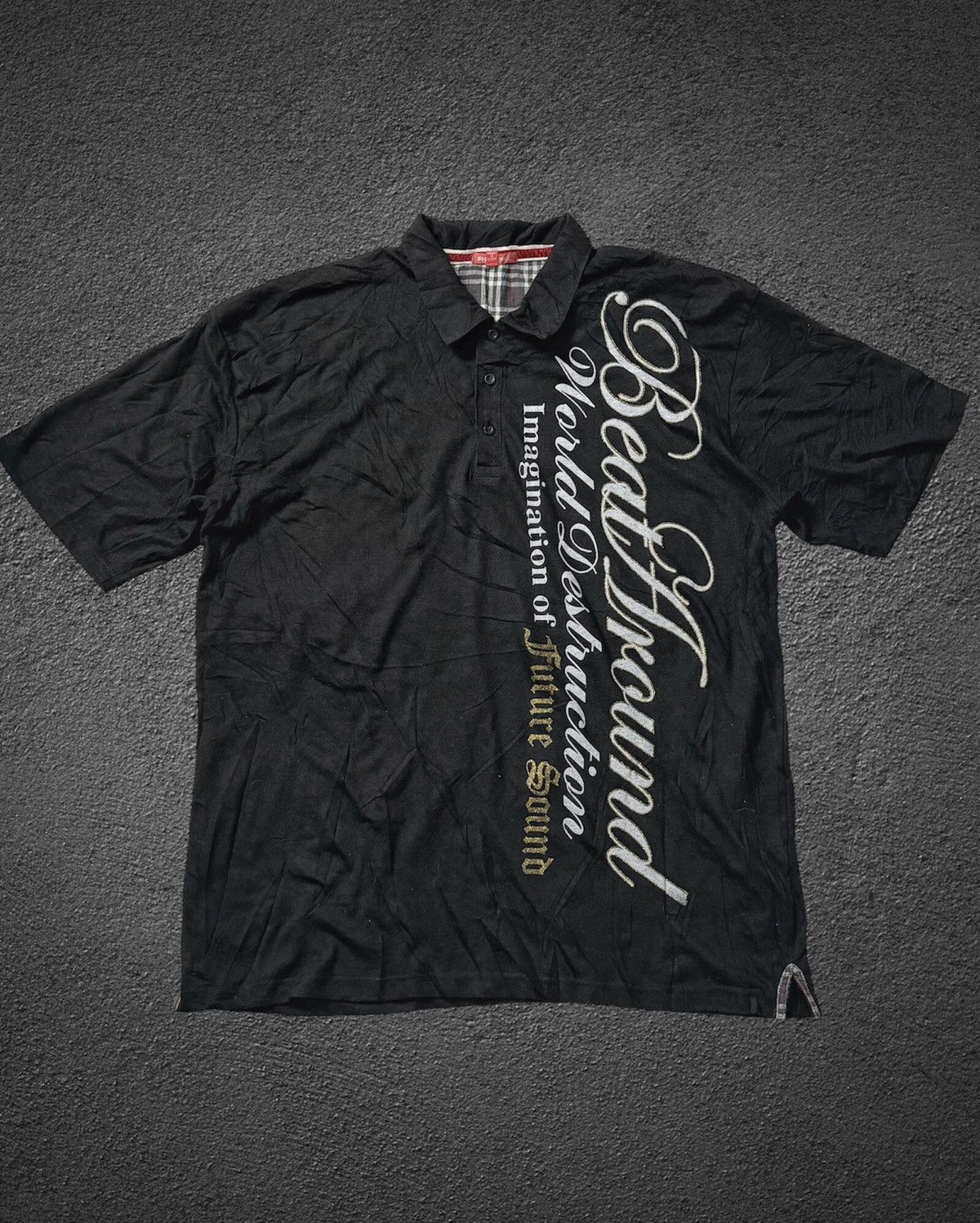 If Six Was Nine × Japanese Brand × Le Grande Bleu (L.G.B.) Bright Flying Dope Hyper Polo Shirt Poem Size US XL / EU 56 / 4 - 2 Thumbnail