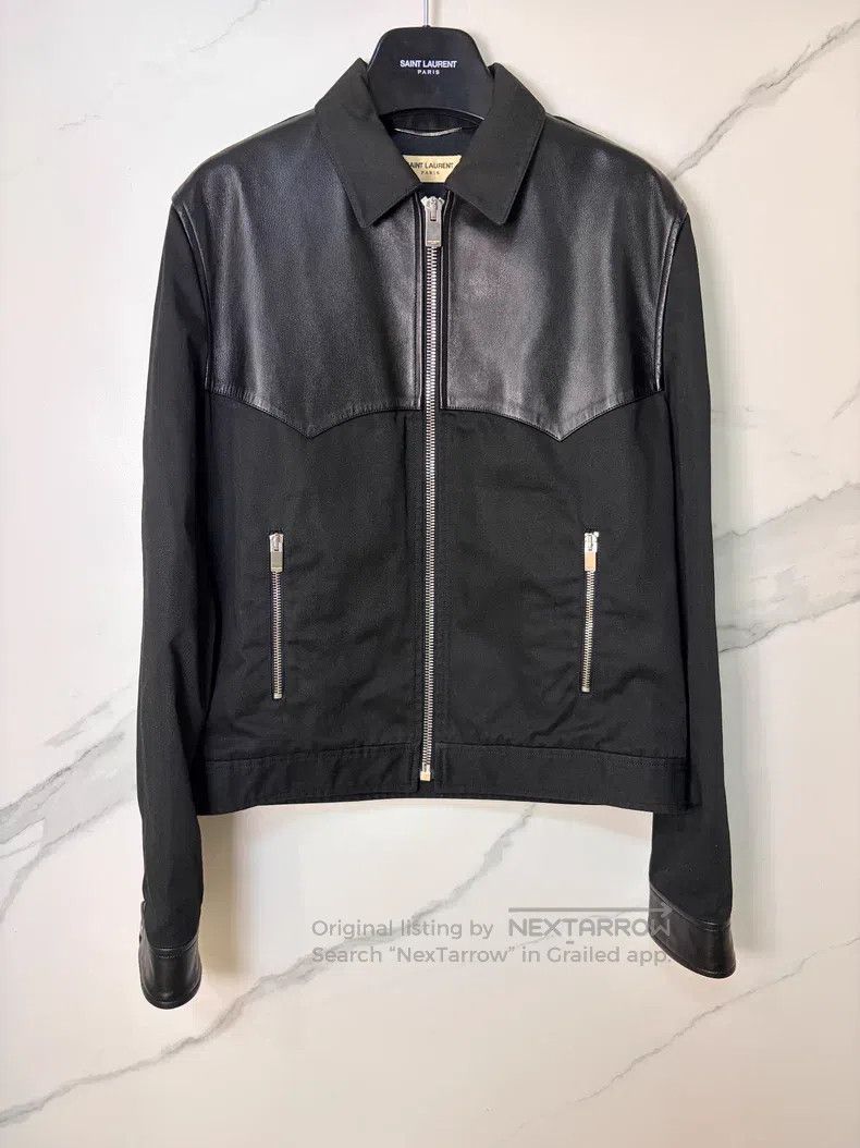Saint Laurent Paris Saint Laurent Paris Lamb Leather Patchwork Jacket Size US M / EU 48-50 / 2 - 1 Thumbnail