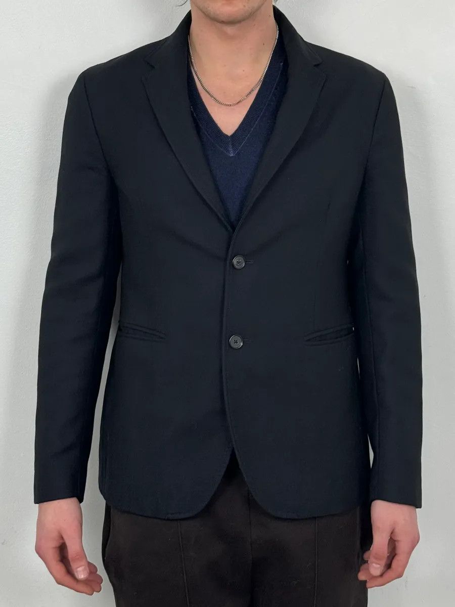 Vintage Raf Simons Black Minimalist Blazer Jacket Size 42R - 2 Thumbnail