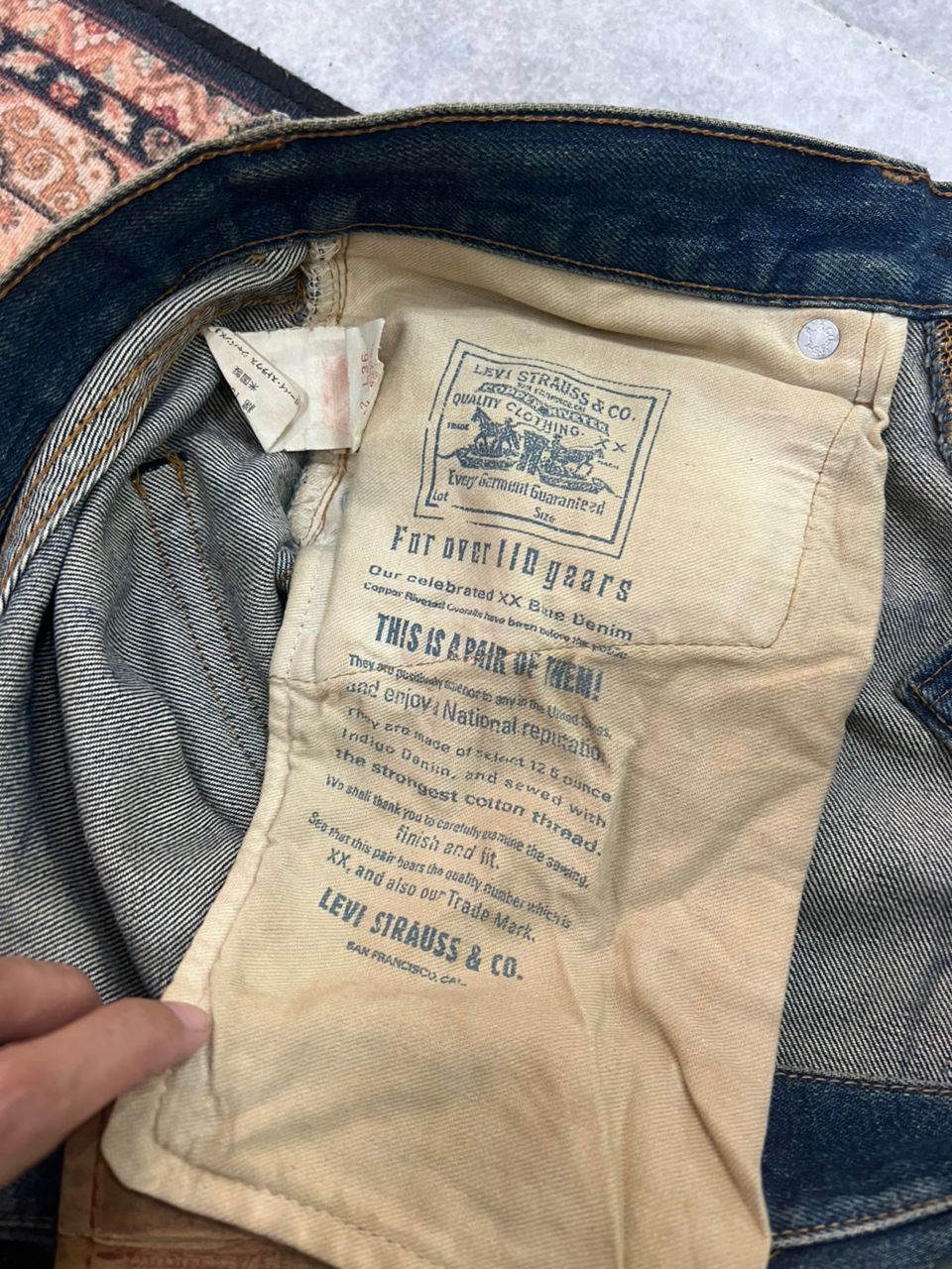 Levi's × Vintage Vintage 1990’s Levis big E 110 Anniversary Selvedge Denim Size US 32 / EU 48 - 14 Thumbnail