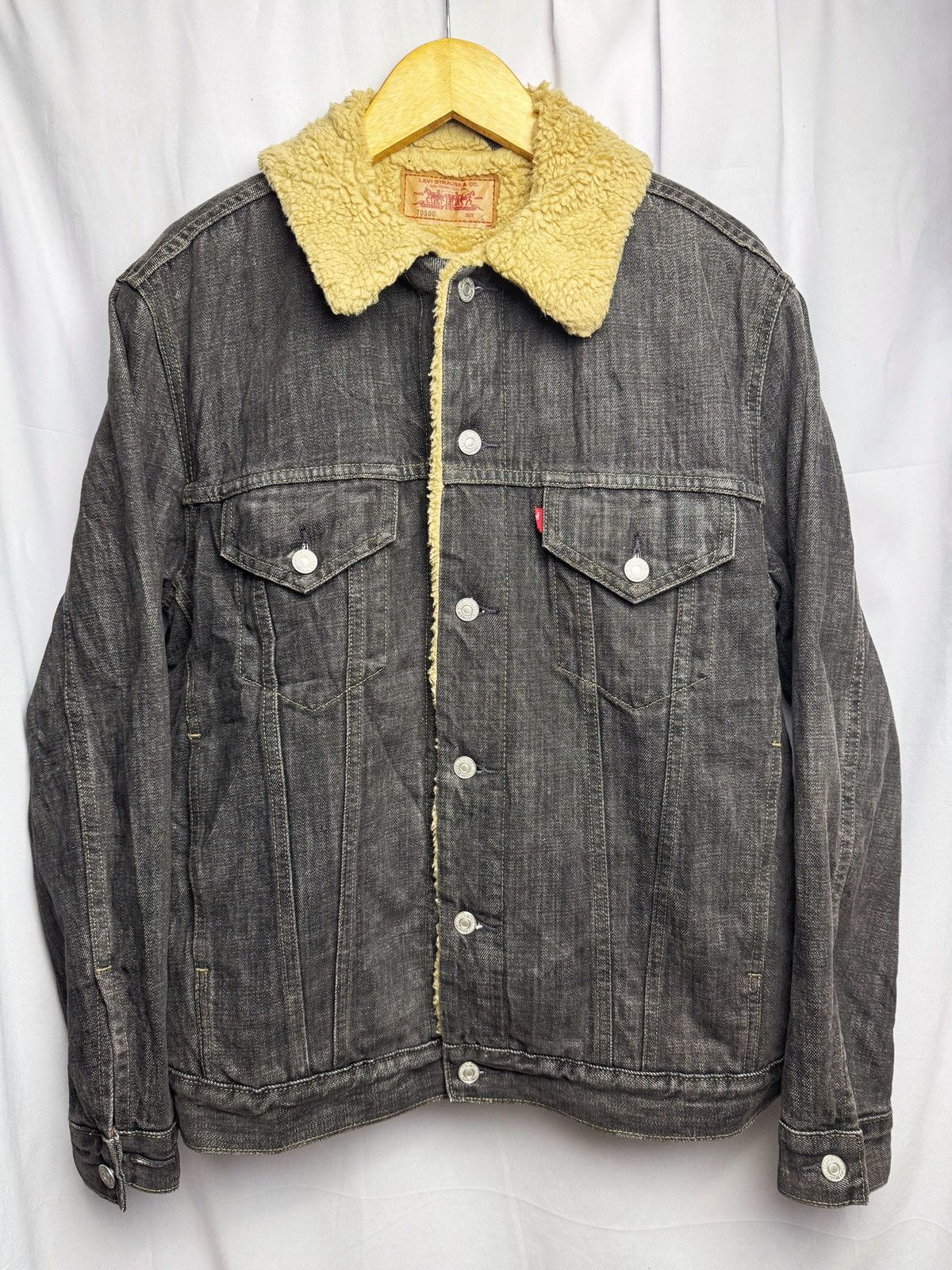 Japanese Brand × Levi's × Levi's Vintage Clothing Levis Sherpa Jacket 90s lgb style Size US L / EU 52-54 / 3 - 1 Thumbnail