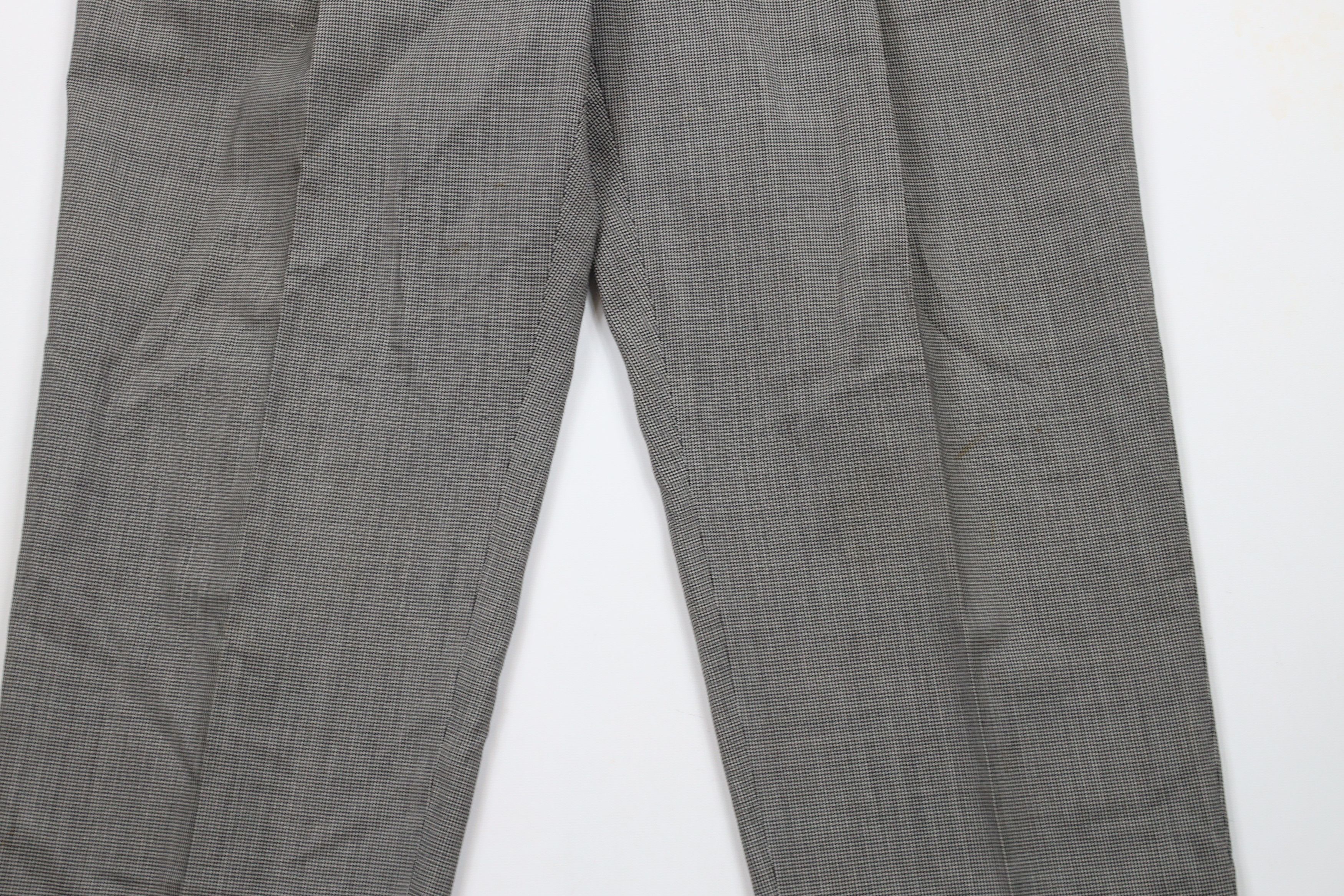 Vintage Vintage 90s Streetwear Houndstooth Wool Wide Leg Pants Size US 36 / EU 52 - 3 Thumbnail