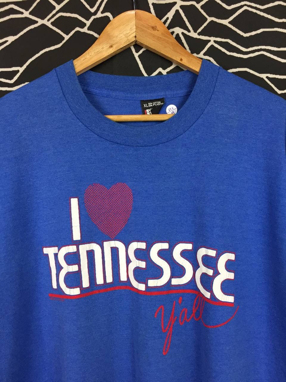 Vintage Vtg 80s Screen Stars I Love Tennessee Single Stitch Tee Size US XL / EU 56 / 4 - 3 Thumbnail