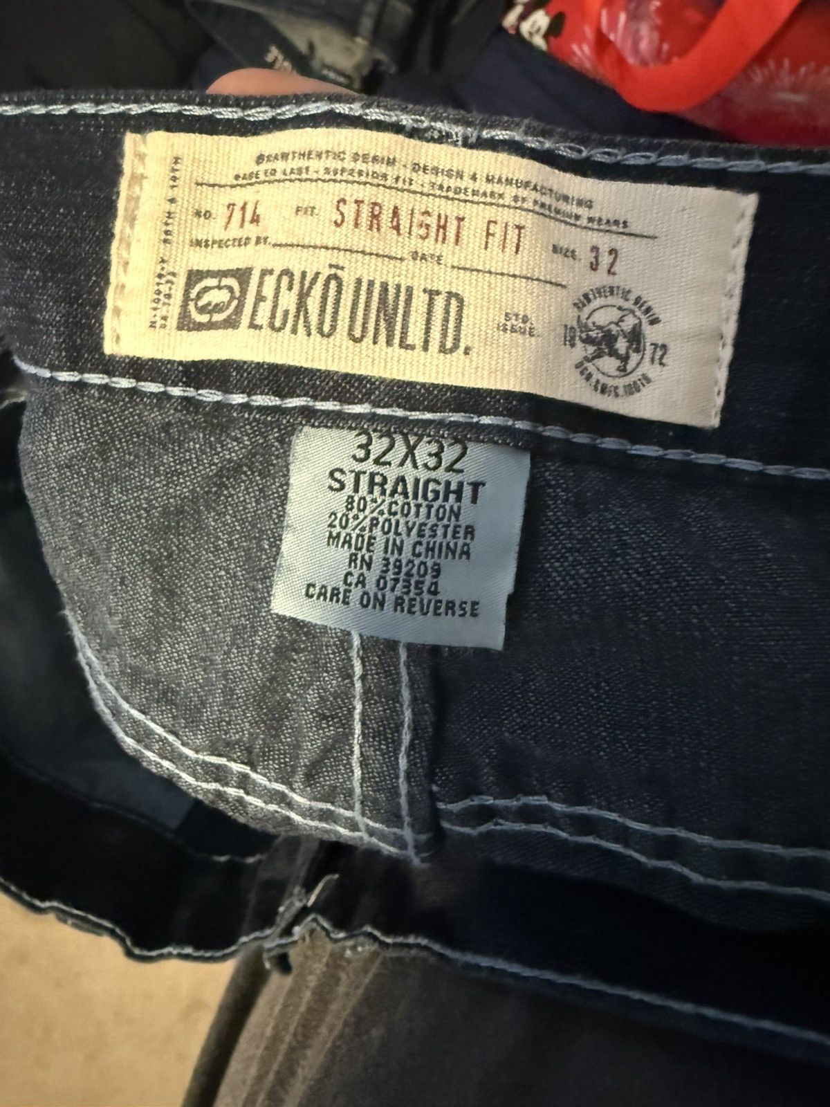 Ecko Unltd. Ecko UNLTD Dark Blue Denim Jean 32x32 Size US 32 / EU 48 - 3 Thumbnail