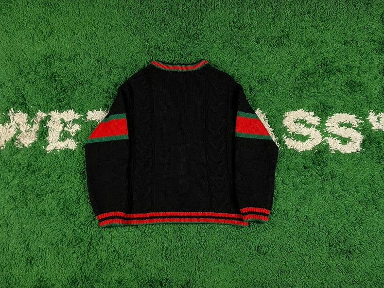 Gucci Gucci Red and green stitching knitted sweater cardigan jack Size US S / EU 44-46 / 1 - 2 Thumbnail