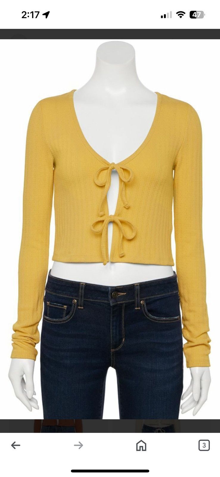 Vintage Women’s yellow tie cardigan size Medium Size M / US 6-8 / IT 42-44 - 1 Thumbnail
