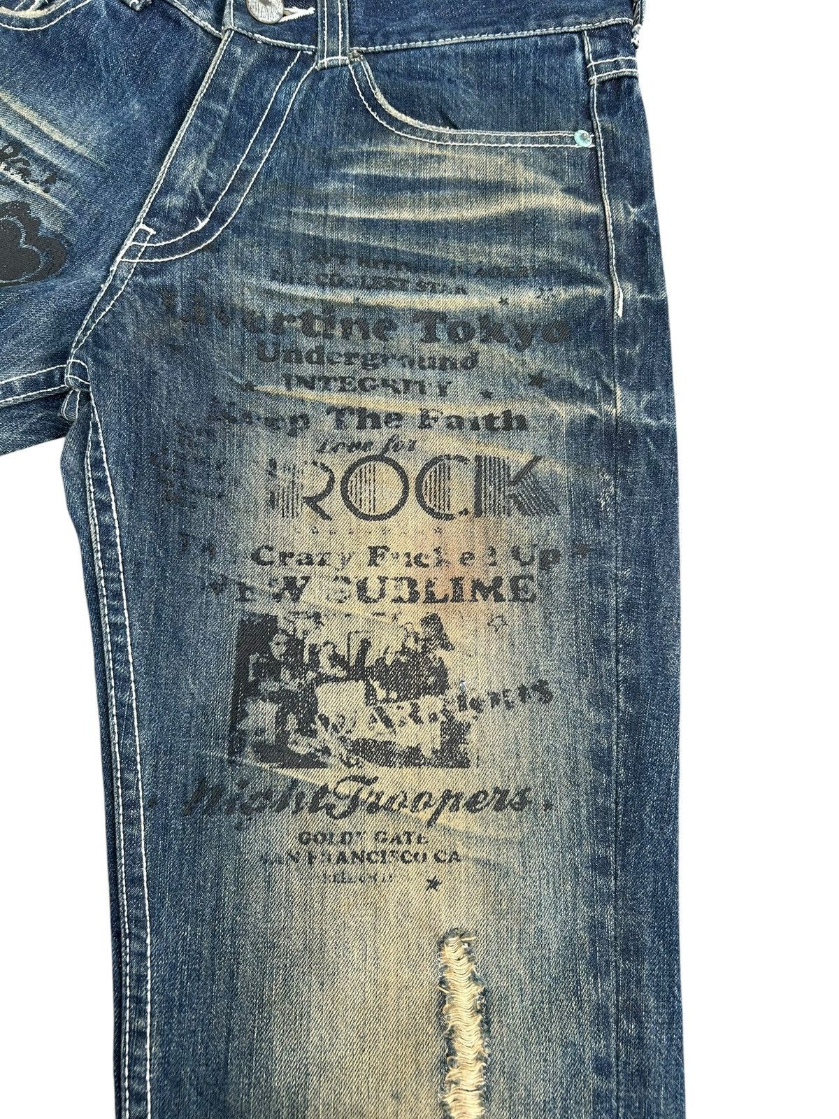 Kapital JACKROSE ROCK JAPANESE DISTRESSED DENIM JEANS Size US 31 - 4 Thumbnail