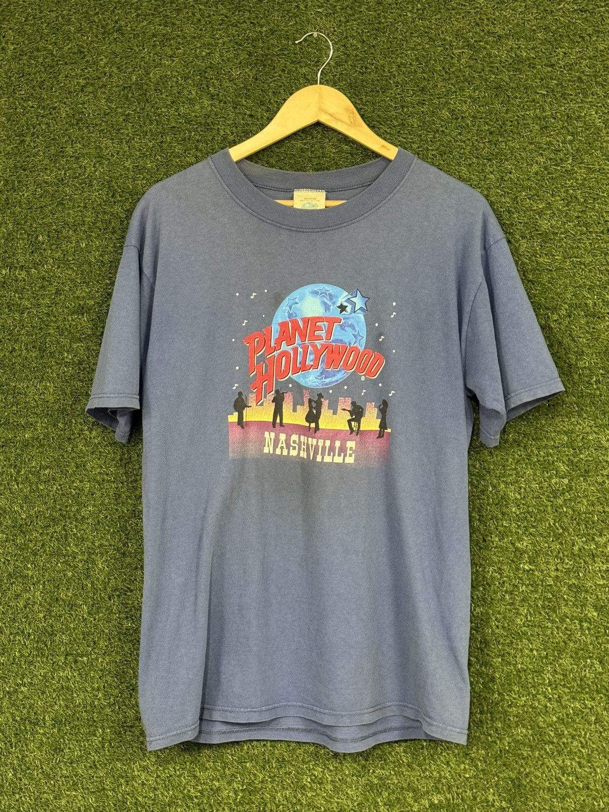 Vintage Vintage Planet Hollywood Nashville Movie Rental Tee Blue Size US M / EU 48-50 / 2 - 1 Thumbnail
