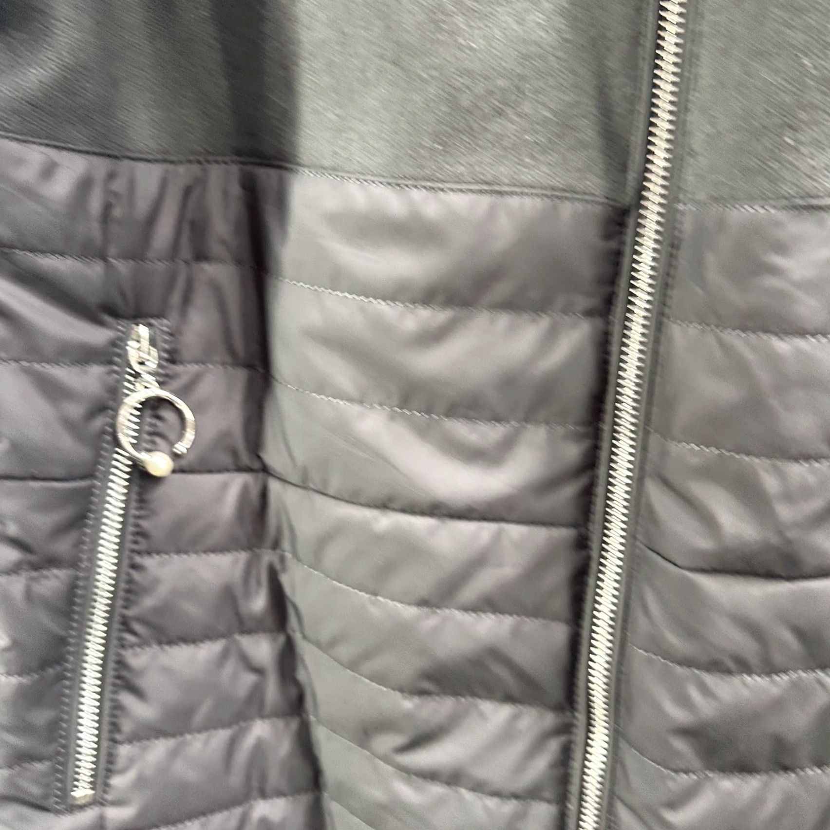 Vintage Danier Coat Womens Large Black Quilted Hooded Full Zip Puffer Parka Jacket Size L / US 10 / IT 46 - 6 Thumbnail