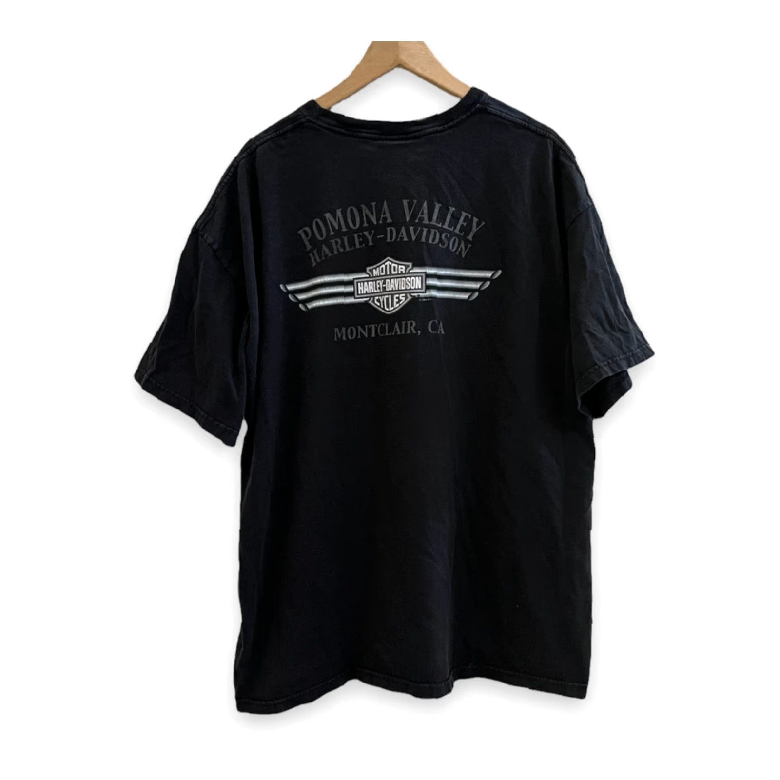 Harley Davidson Harley-Davidson Motorcycles Black Shirt Evil Fire Hog Flames California 2XL Vtg Size US XXL / EU 58 / 5 - 2 Thumbnail