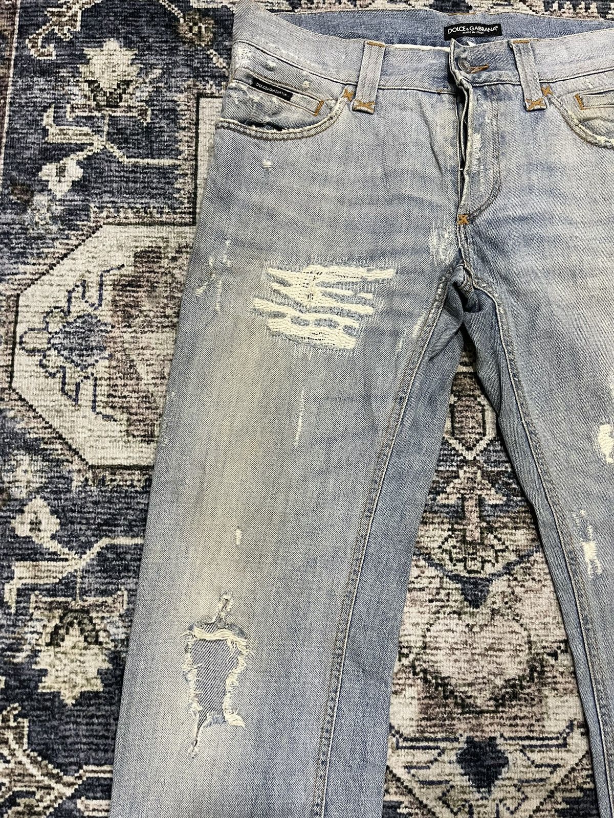 Dolce & Gabbana Vintage Dolce & Gabbana D&G Luxury Designer Metal Logo Denim Size US 34 / EU 50 - 9 Thumbnail