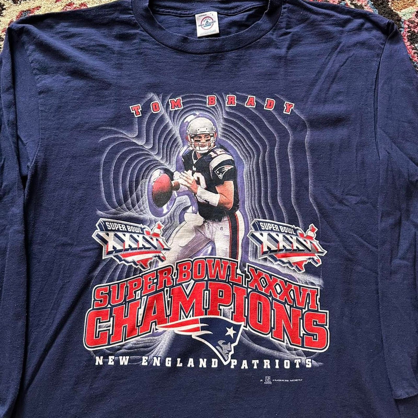 Delta × Vintage Vintage 2002 Tom Brady Long Sleeve Shirt Size US L / EU 52-54 / 3 - 2 Thumbnail