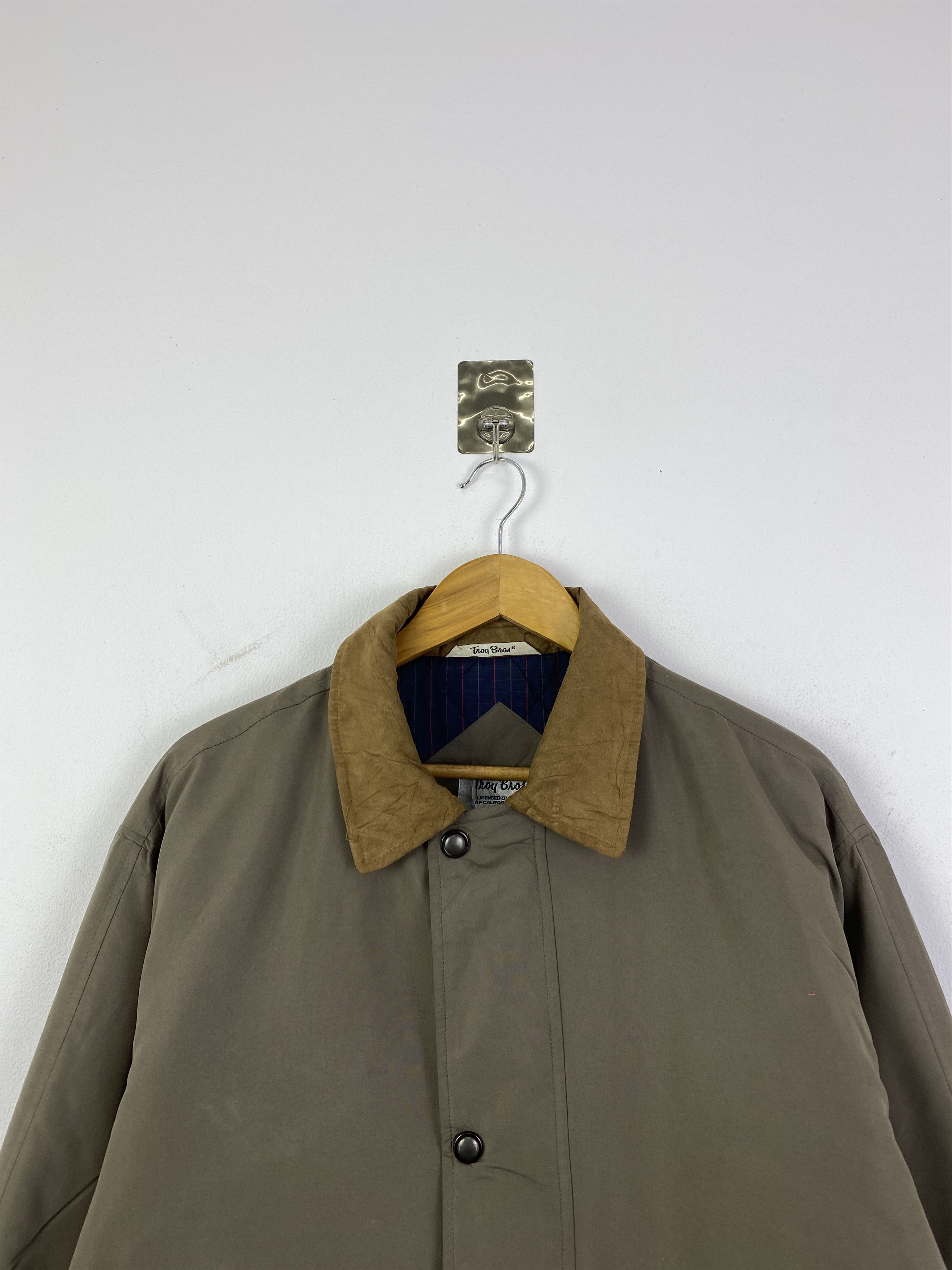 Japanese Brand Vtg 90s Troy Bros Barn Coat Corduroy Collar Jacket JA0216 Size US L / EU 52-54 / 3 - 3 Thumbnail