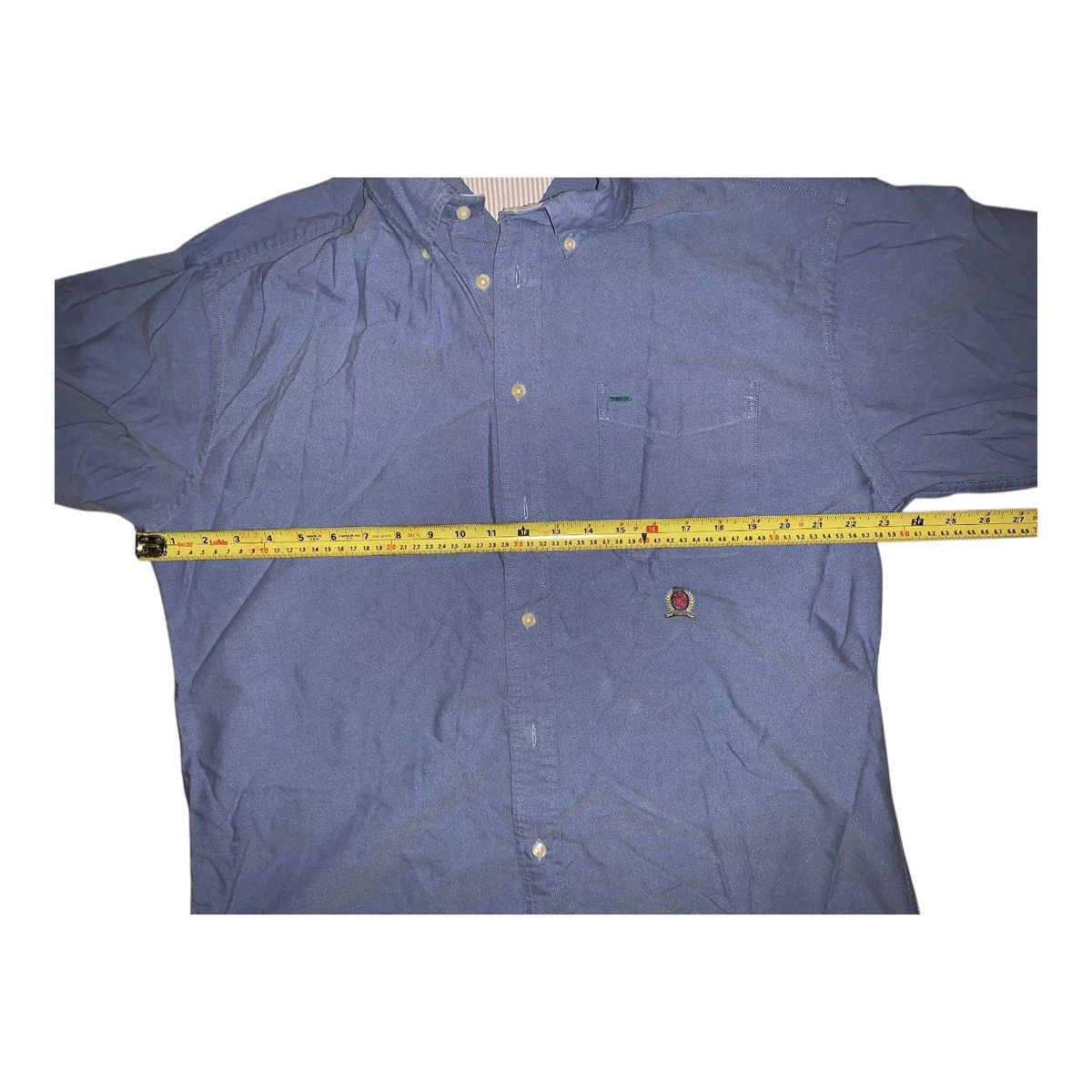 Tommy Hilfiger Y2K Mens Tommy Hilfiger Blue Long Sleeve Button Up Shirt Size US L / EU 52-54 / 3 - 4 Thumbnail
