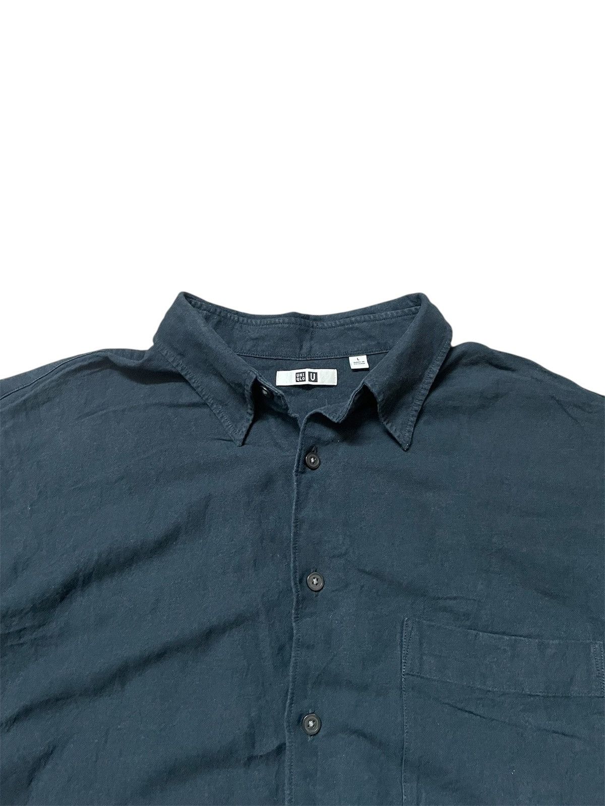 Uniqlo unqilo deep green shortsleeve shirt relax fit Size US L / EU 52-54 / 3 - 2 Thumbnail