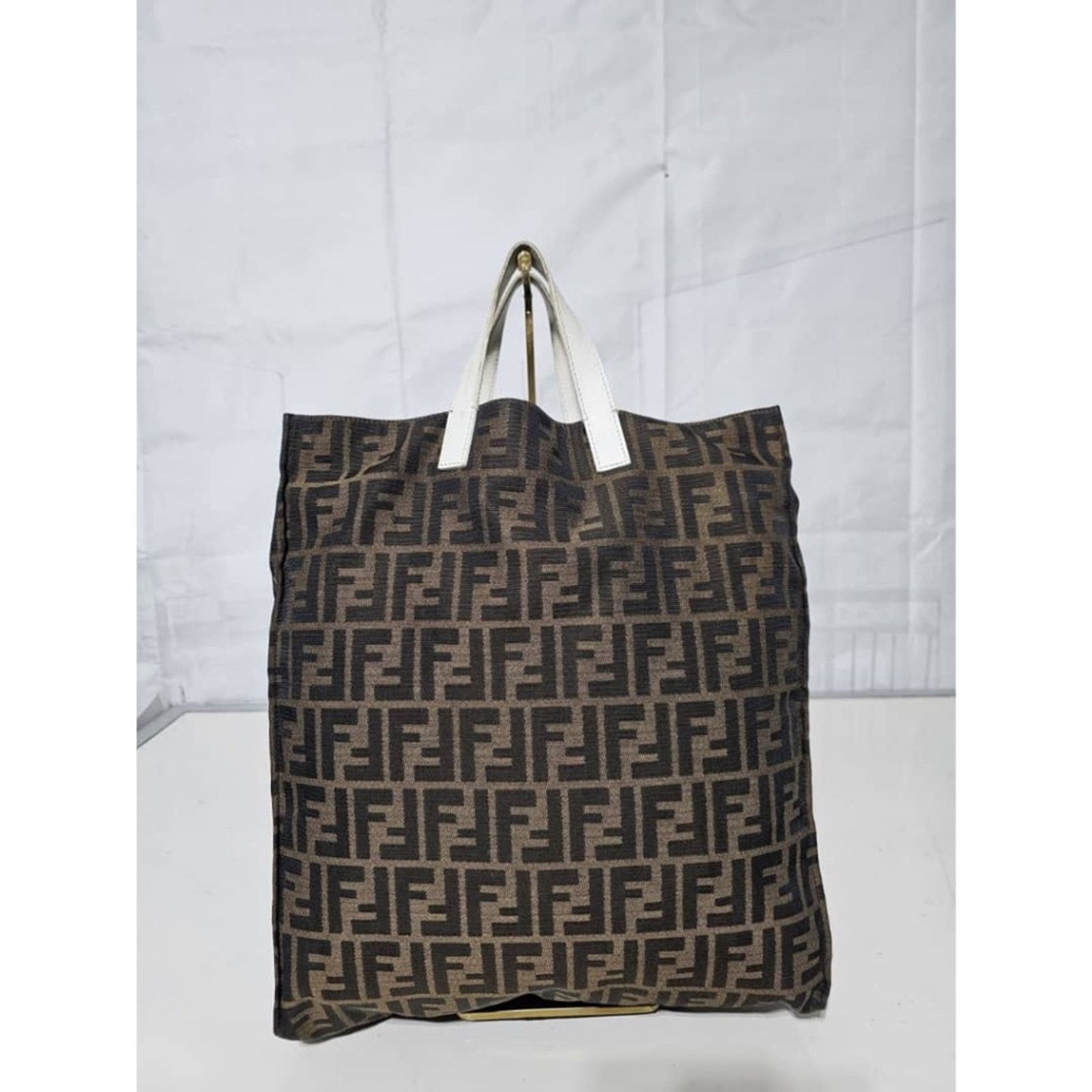 Fendi Authent FENDI Zucca Special Shopping Tote Tobacco TOP HANDLE Size ONE SIZE - 4 Thumbnail