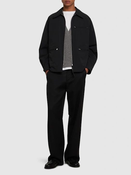 Aspesi o1lsvrm0425 Water-Repellent Poly Twill Jacket in Black Size US XL / EU 56 / 4 - 2 Thumbnail