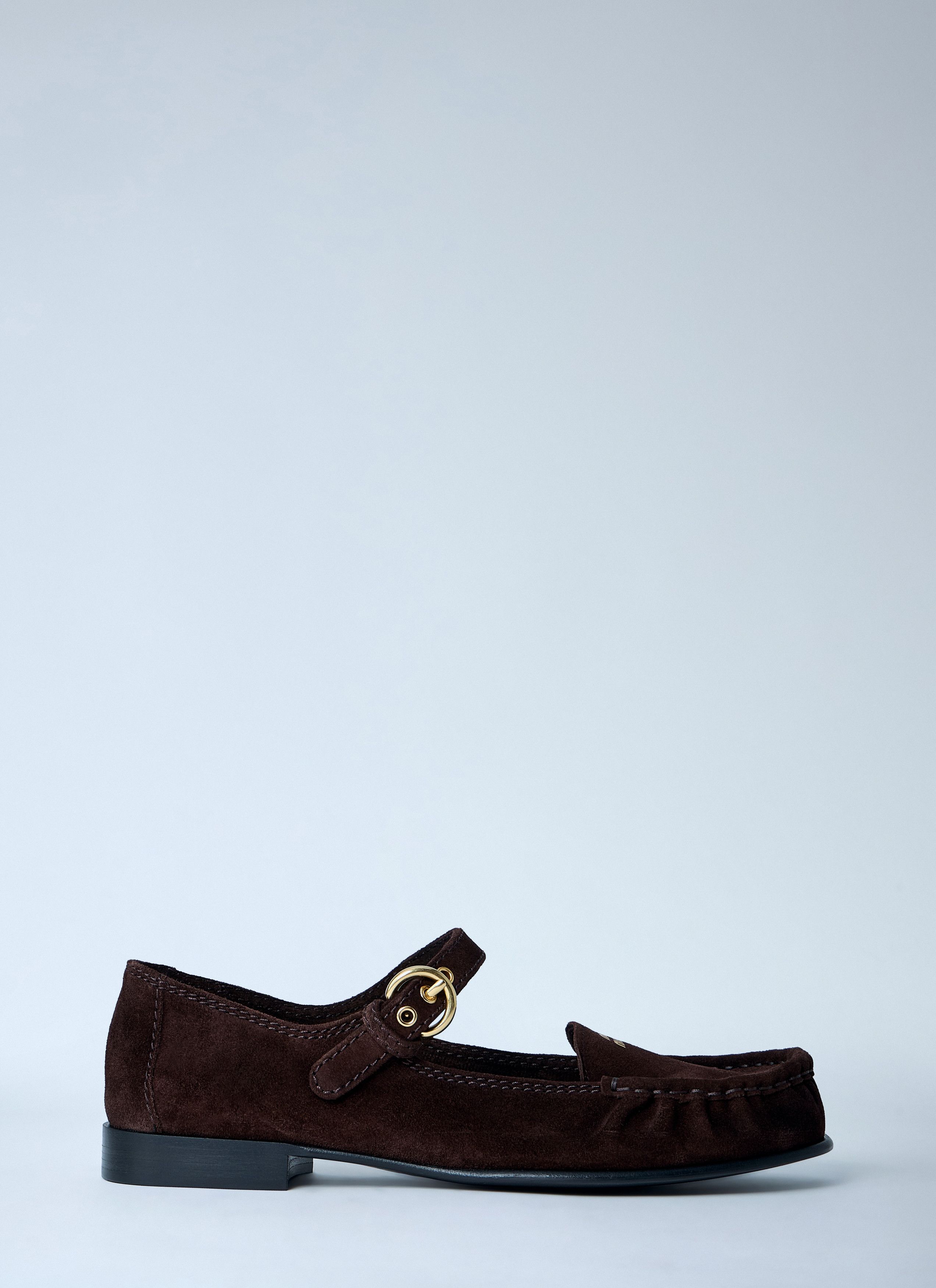 Suede Mary Jane Loafers