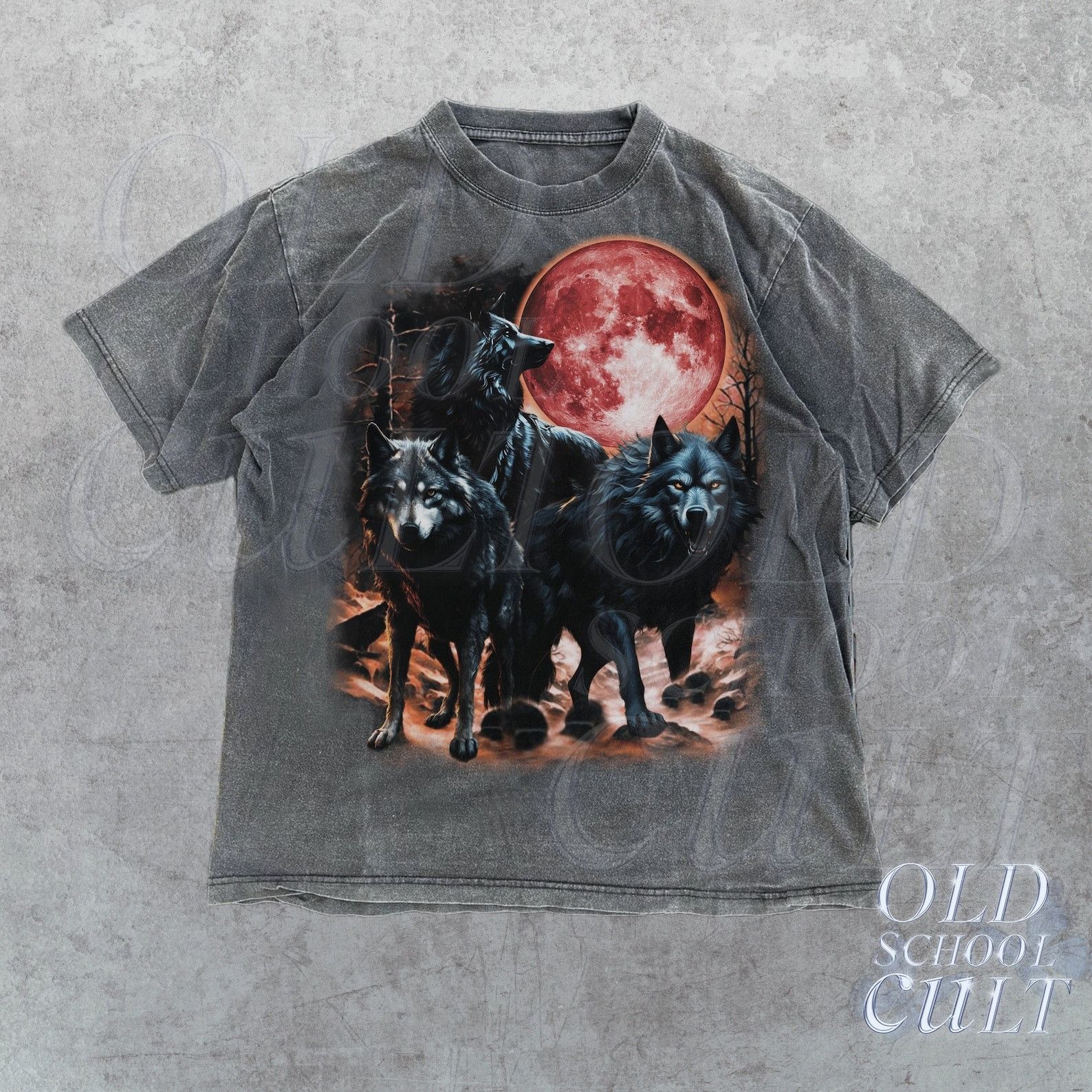 The Unbranded Brand Three Dark Wolves Vintage 90s Graphic Shirt Size US M / EU 48-50 / 2 - 1 Thumbnail