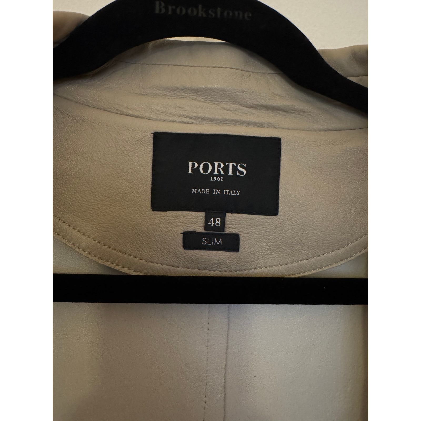 Ports 1961 Ports 1961 NWT Tan Slim Leather Coat Size US M / EU 48-50 / 2 - 3 Thumbnail