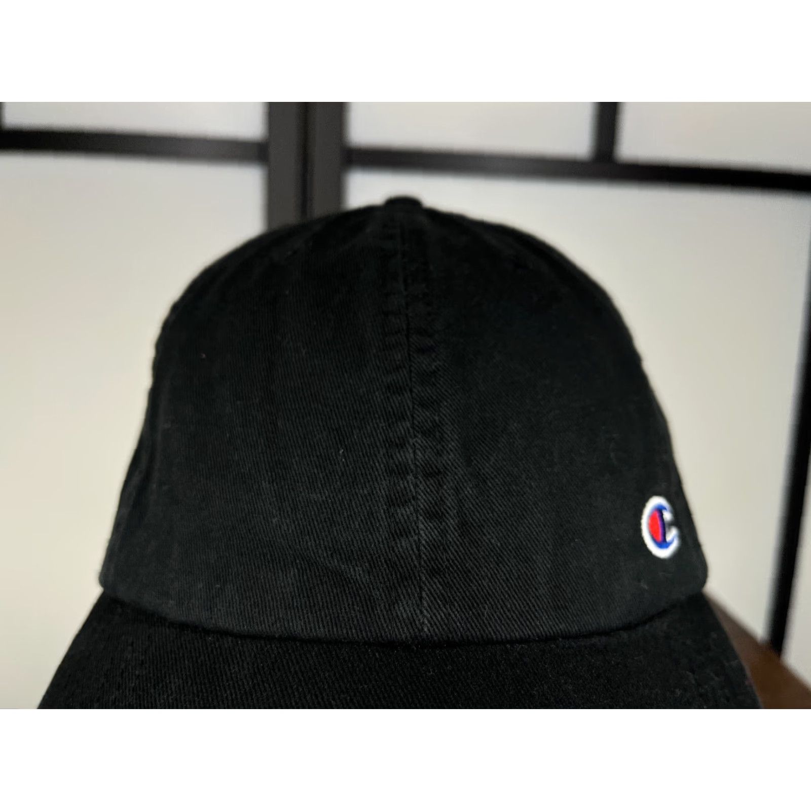 Champion Champion Hat Cap Strap Back Adult One Size Black Embroidered 100% Cotton Golf Hat/Cap Vintage No N/A Size ONE SIZE - 2 Thumbnail
