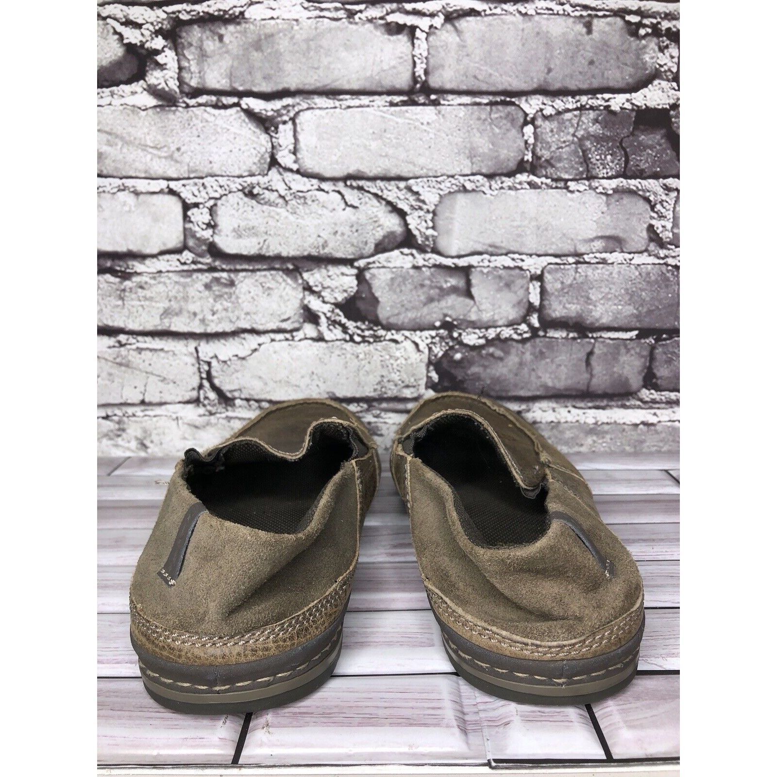 Teva Teva Clifton Creek Brown Leather Moc Toe Slip On Loafers Men Size US 8 / EU 41 - 4 Thumbnail