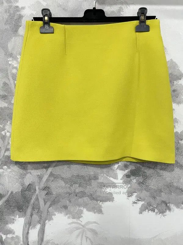 Dior Dior Yellow Wool A-Line Mini Skirt . Size 26" / US 2 / IT 38 - 1 Thumbnail