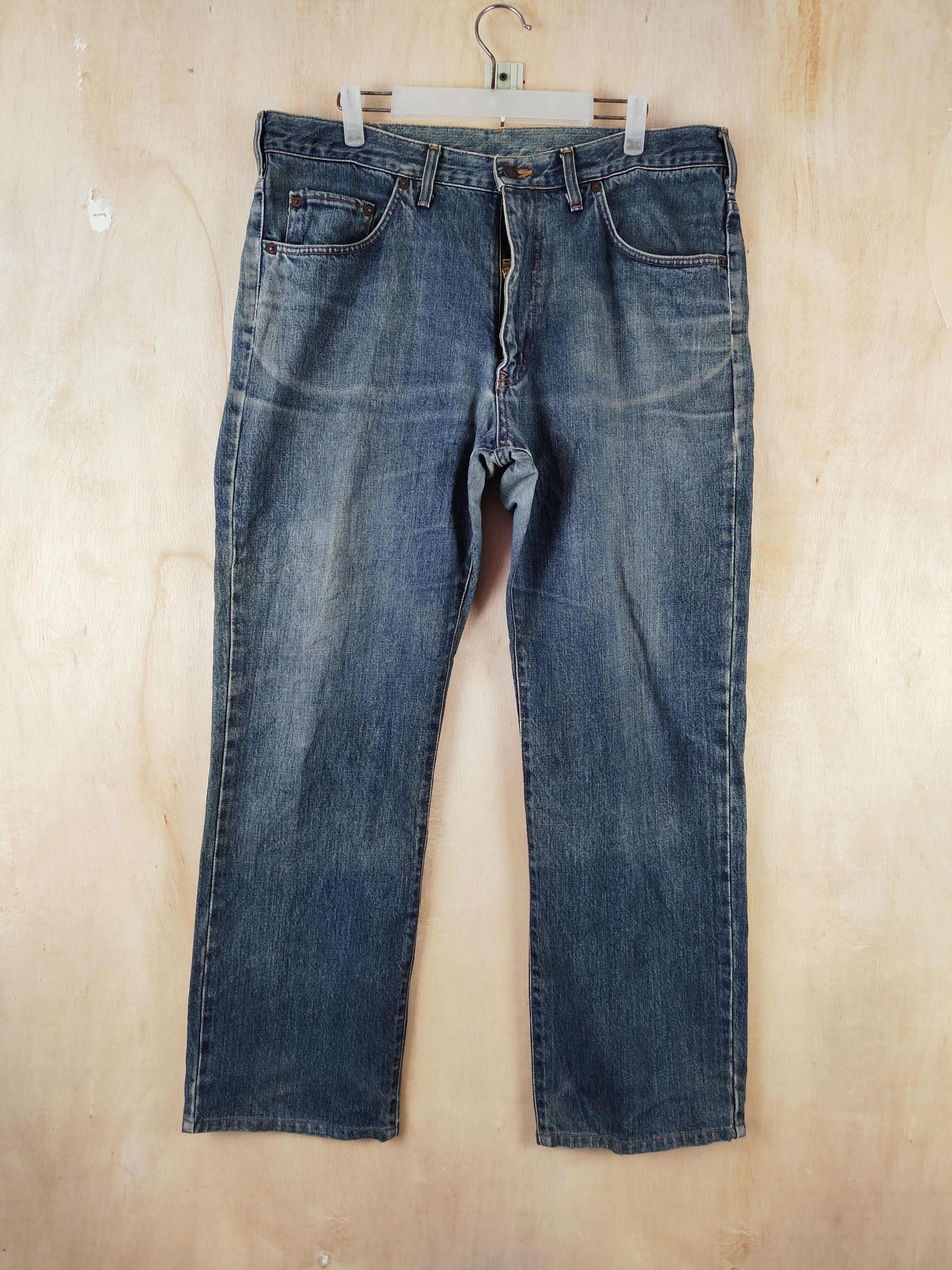 Edwin Dark Blue Faded Distressed Ripped Jeans #S2662