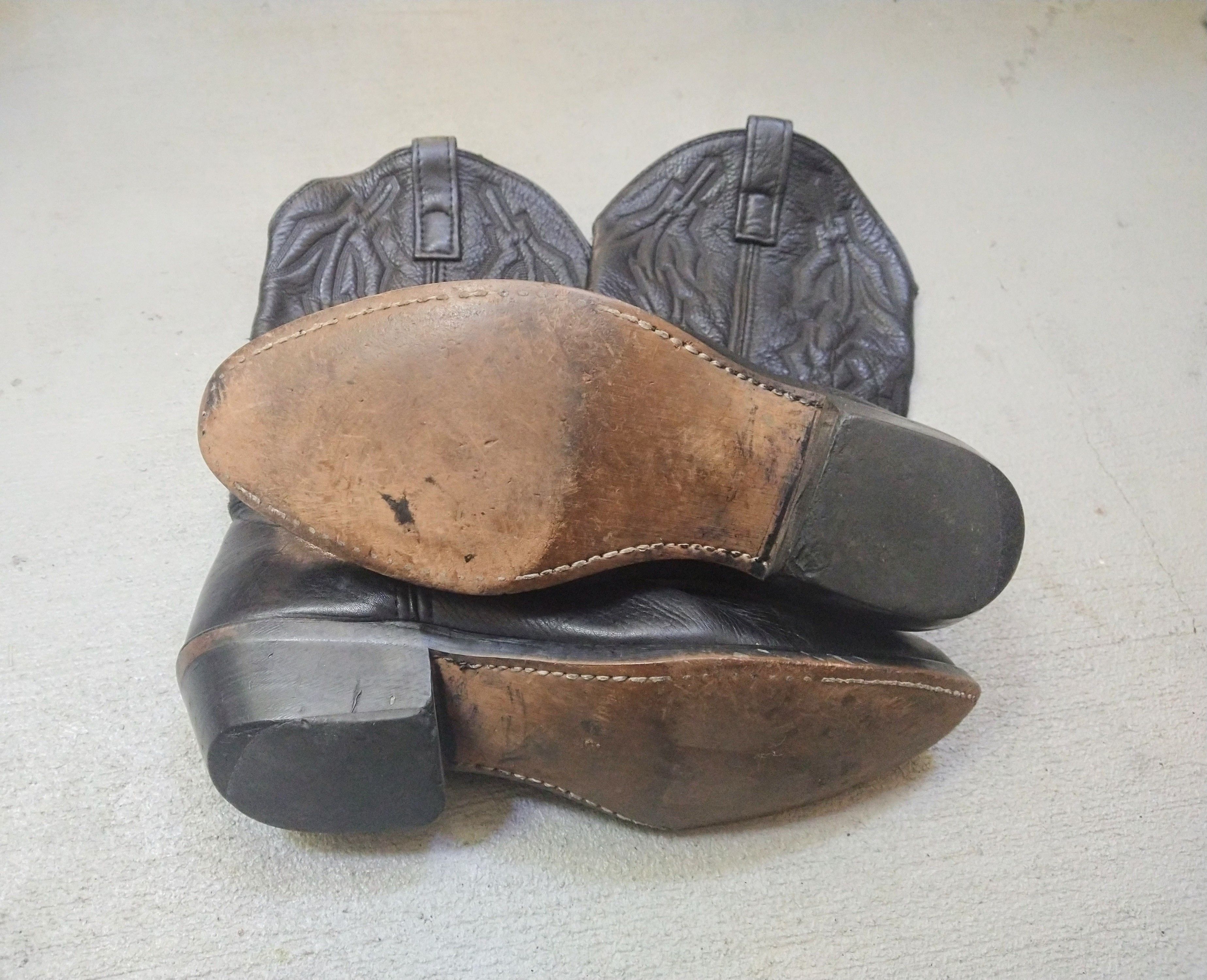 Genuine Leather × Vintage Vintage Laredo Cowboy Boots Size 8.5 D Black Leather Western Size US 8.5 / EU 41-42 - 15 Thumbnail