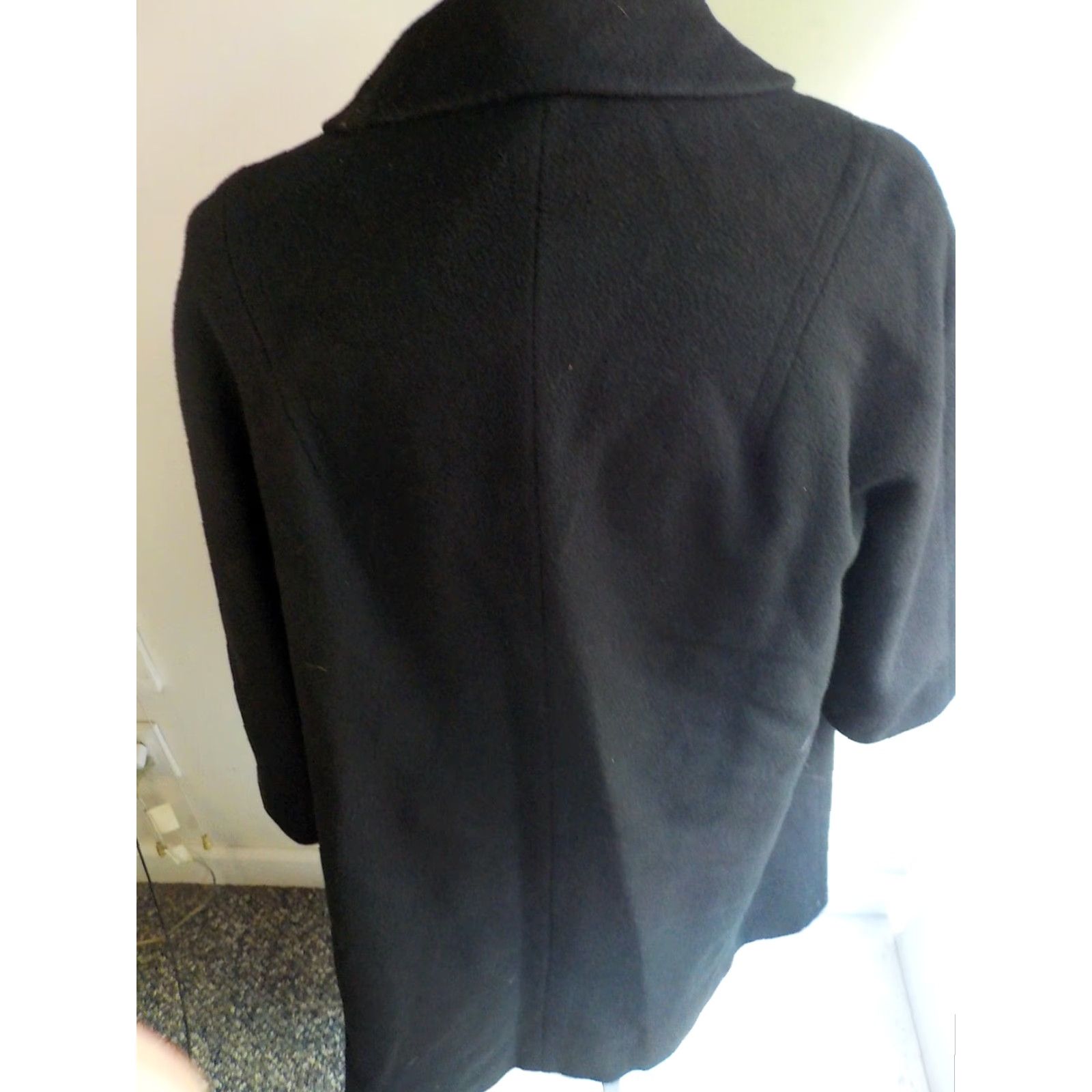 Vintage VINTAGE Regency Cashmere Coat for Lane Bryant Black Coat 2X Overcoat 100% Cashmere Gold Buttons Side Pockets Fully Lined Womens Size XXL / US 16-18 / IT 52-54 - 4 Thumbnail