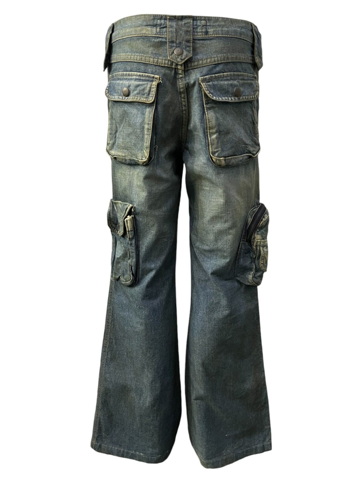 Hysteric Glamour × Japanese Brand × Le Grande Bleu (L.G.B.) Super Flared Authentic & Couture Mud Wash Multi Pocket Jeans Size US 30 / EU 46 - 5 Thumbnail