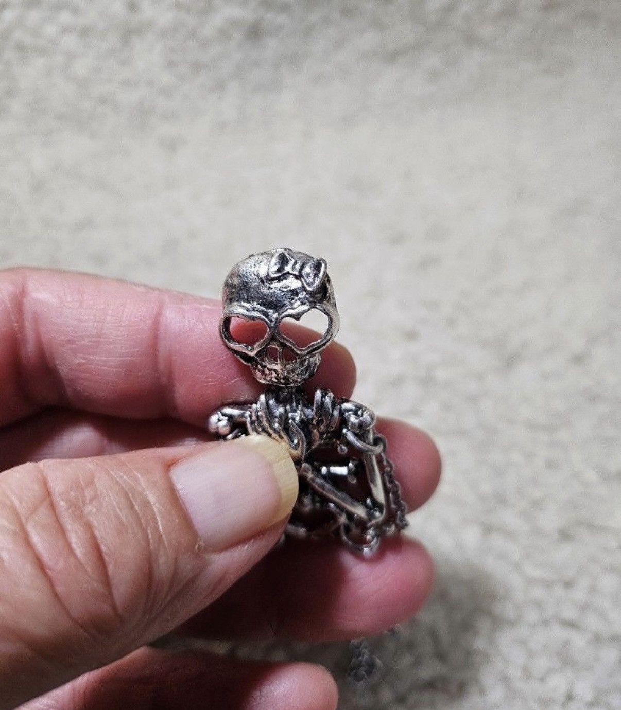 Japanese Brand coquette goth dancing skeleton necklace Size ONE SIZE - 3 Thumbnail