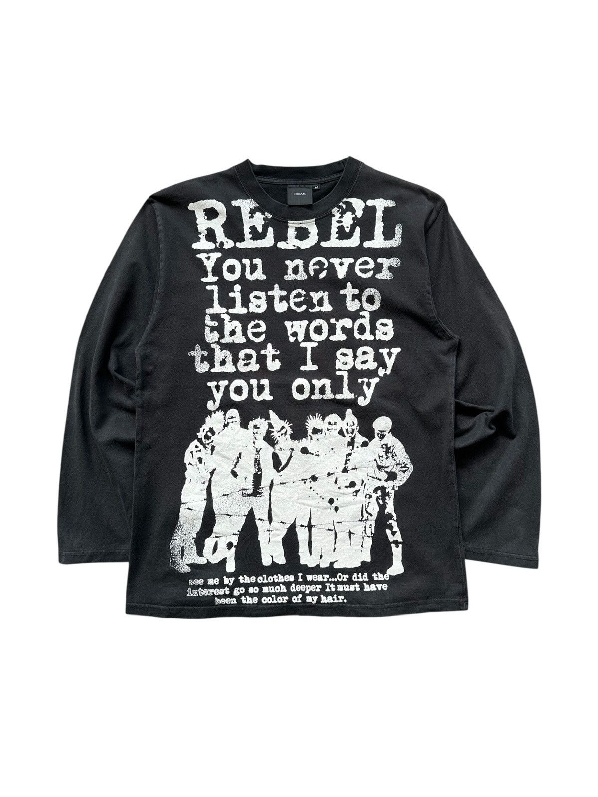 Algonquins 🔥Jrock🔥 - 00's OXFAM punk rebel long sleeve Size US M / EU 48-50 / 2 - 1 Thumbnail