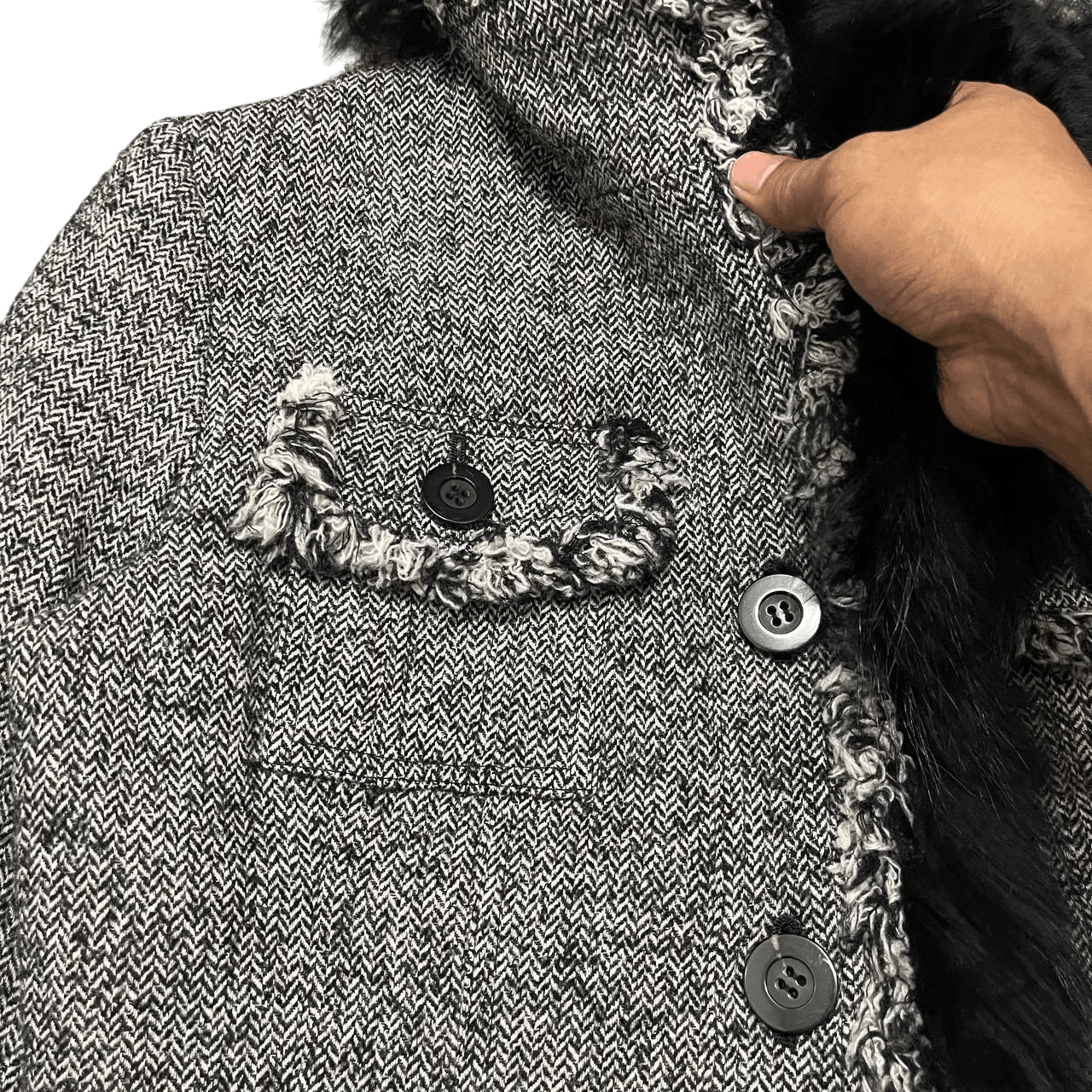 If Six Was Nine Vintage Japanese Brand Raccoon Rabbit Fur Punk Jacket goa Size M / US 6-8 / IT 42-44 - 5 Thumbnail