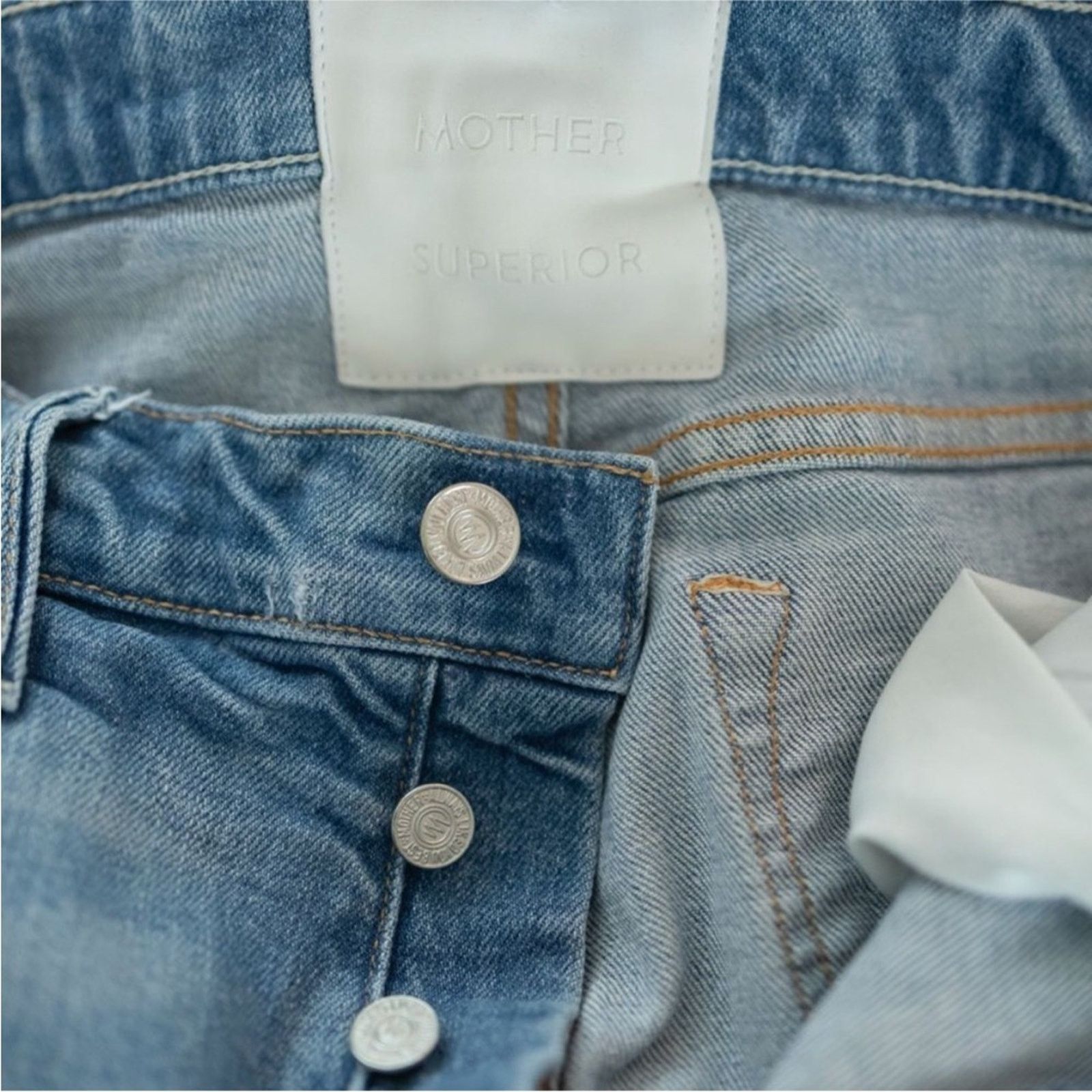 MOTHER MOTHER $258 The Tomcat Distressed Straight Leg Jeans size 32 Size 32" / US 10 / IT 46 - 13 Thumbnail