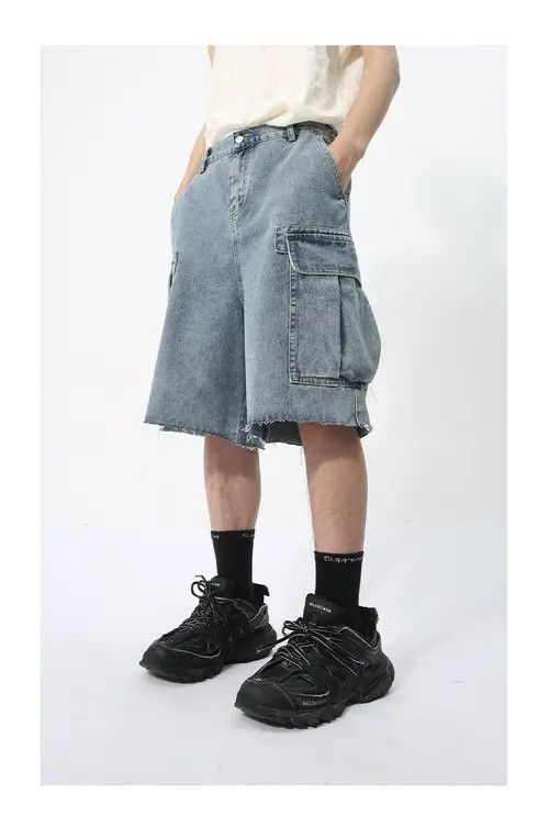 Other Retro pocket cool workwear washed denim shorts Size US 32 / EU 48 - 1 Thumbnail