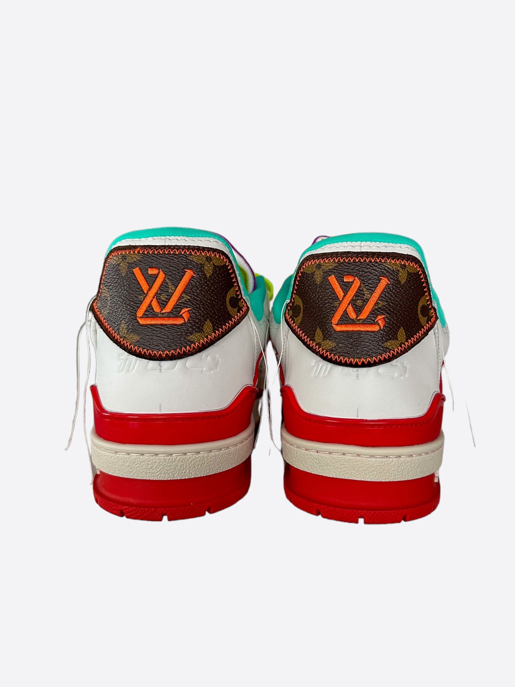 Louis Vuitton Louis Vuitton White & Red Paris Exclusive Trainer Size US 11.5 / EU 44-45 - 2 Thumbnail