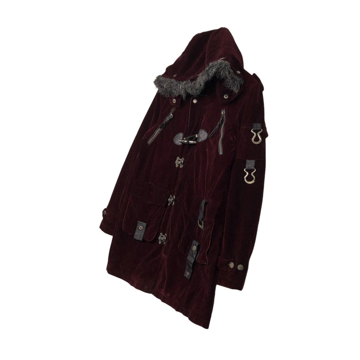 Japanese Brand 🔥VINTAGE BIKER JACKET VELVET AUTHENTIC MINK FUR HOODIE Size US M / EU 48-50 / 2 - 4 Thumbnail