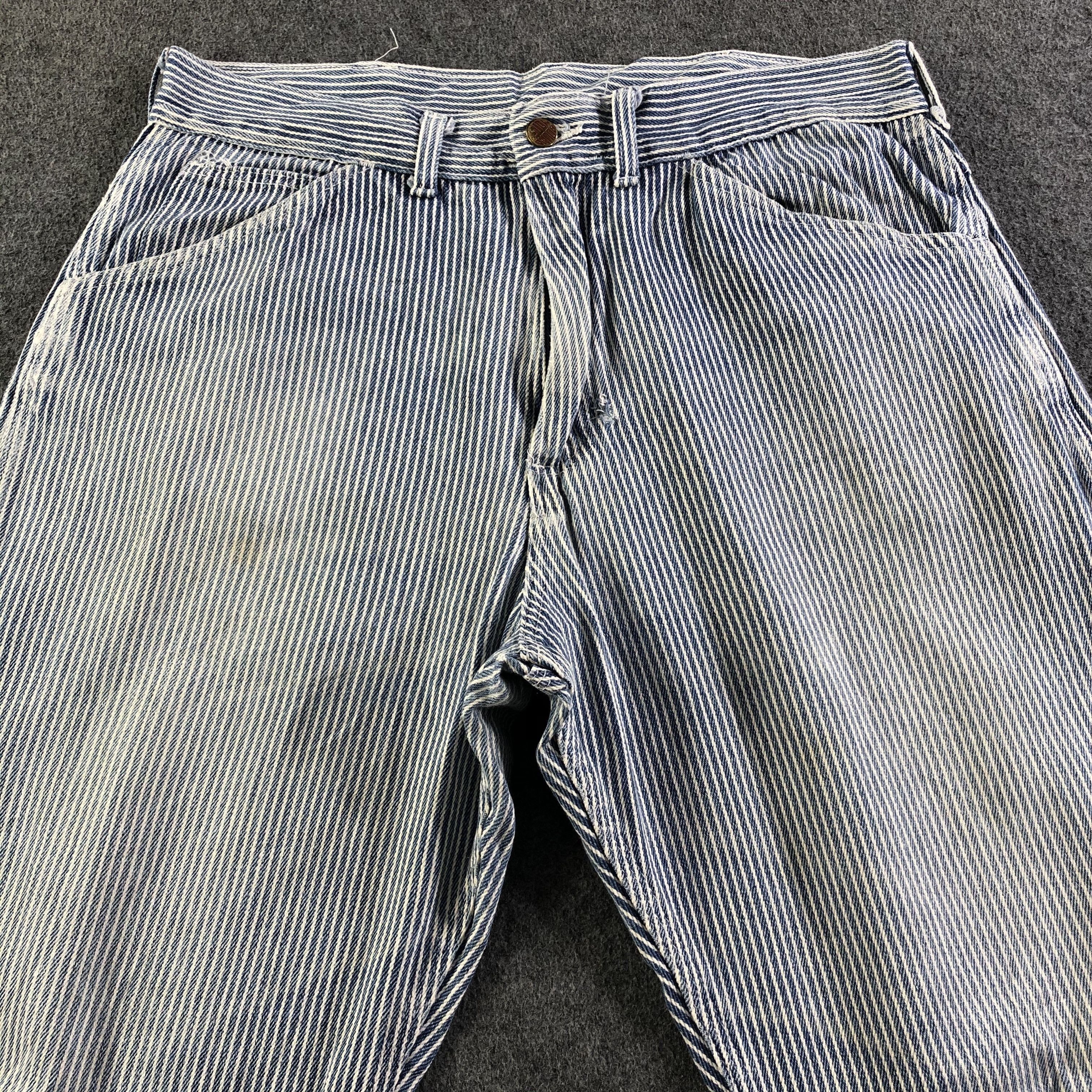 Japanese Brand Vintage Round House Hickory Jeans-J3871 Size US 33 - 3 Thumbnail