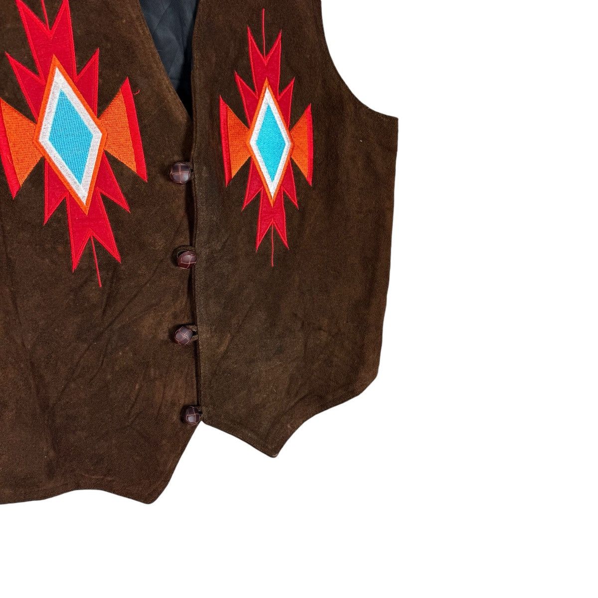 Leather 🌟NEO COWHIDE SUEDE NAVAJO LEATHER VEST Size US M / EU 48-50 / 2 - 4 Thumbnail