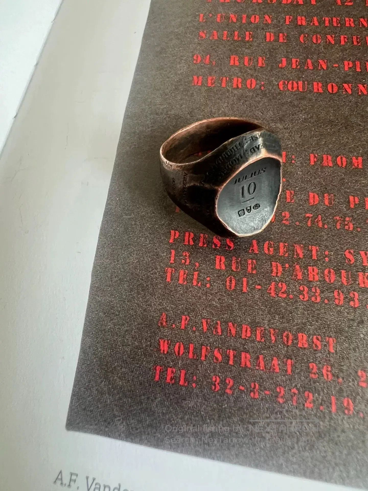 Julius Julius 7 Industrial Silver Ring Limited Edition. Size ONE SIZE - 1 Thumbnail