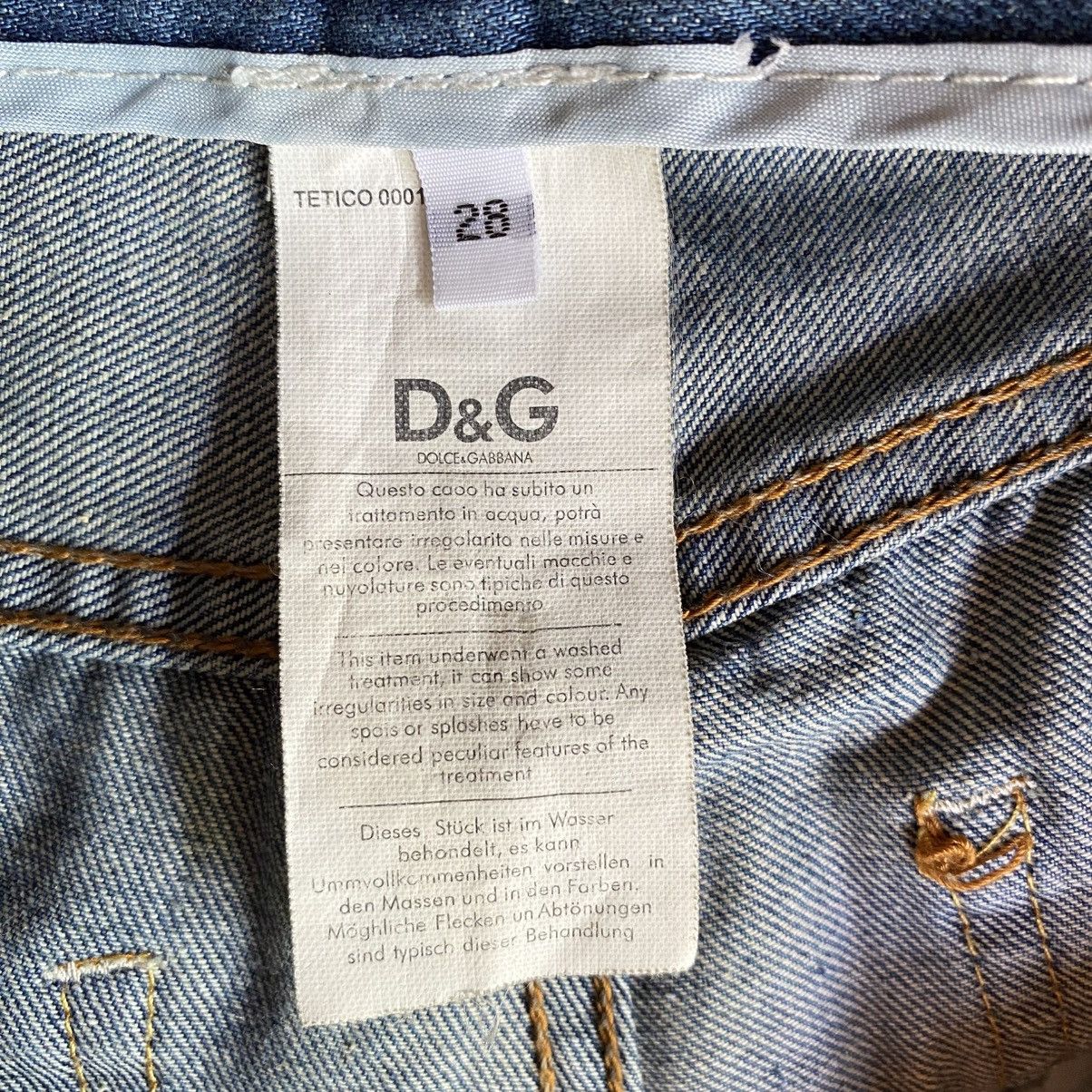Dolce & Gabbana D&G DOLCE & GABBANAS Distressed Slim-Fit Blue Jeans Size 28" / US 6 / IT 42 - 11 Thumbnail
