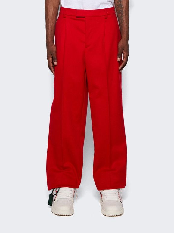 VTMNTS o1mle0326 Wool Tailored Pants in Red Size US 36 / EU 52 - 3 Thumbnail