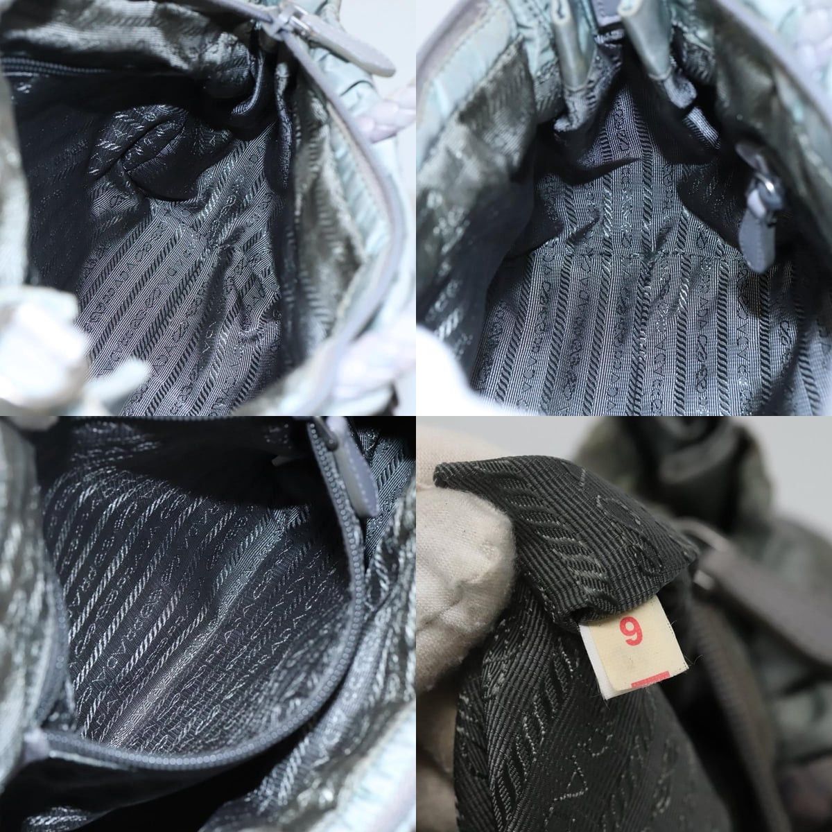 Prada PRADA Hand Bag Nylon Gray Size ONE SIZE - 12 Thumbnail