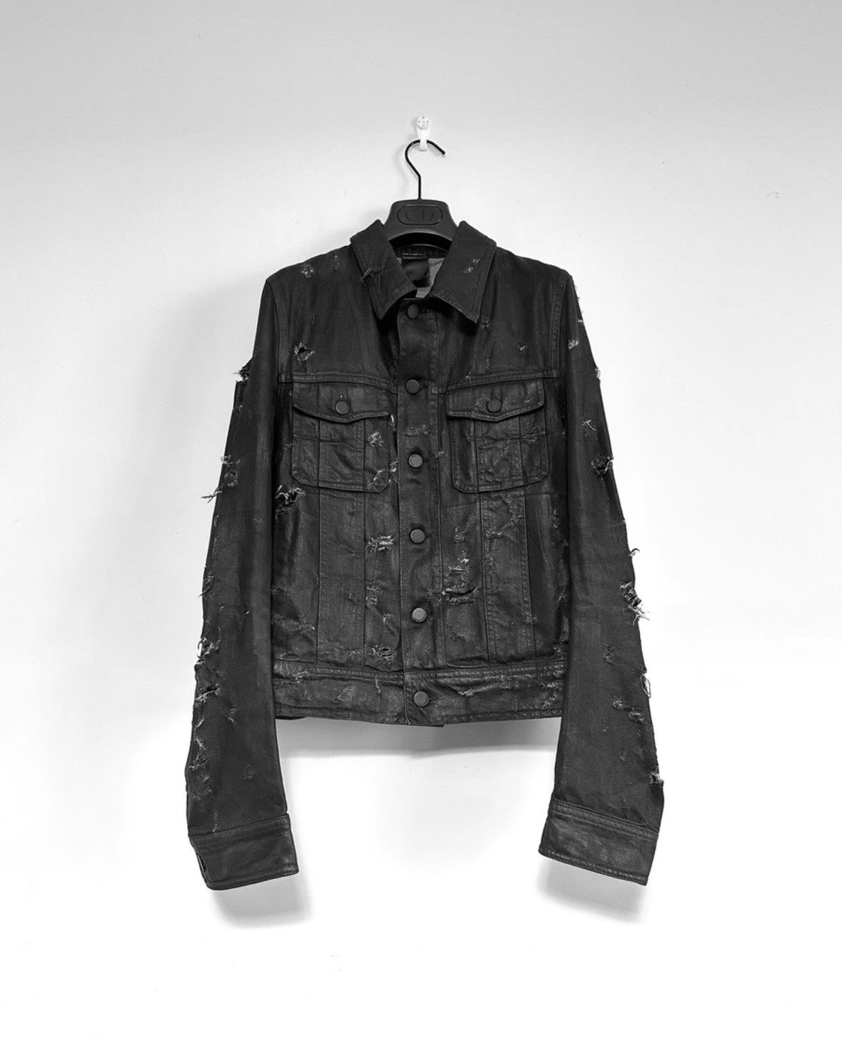 Dior Waxed Ripped Denim Jacket. Size US S / EU 44-46 / 1 - 2 Thumbnail