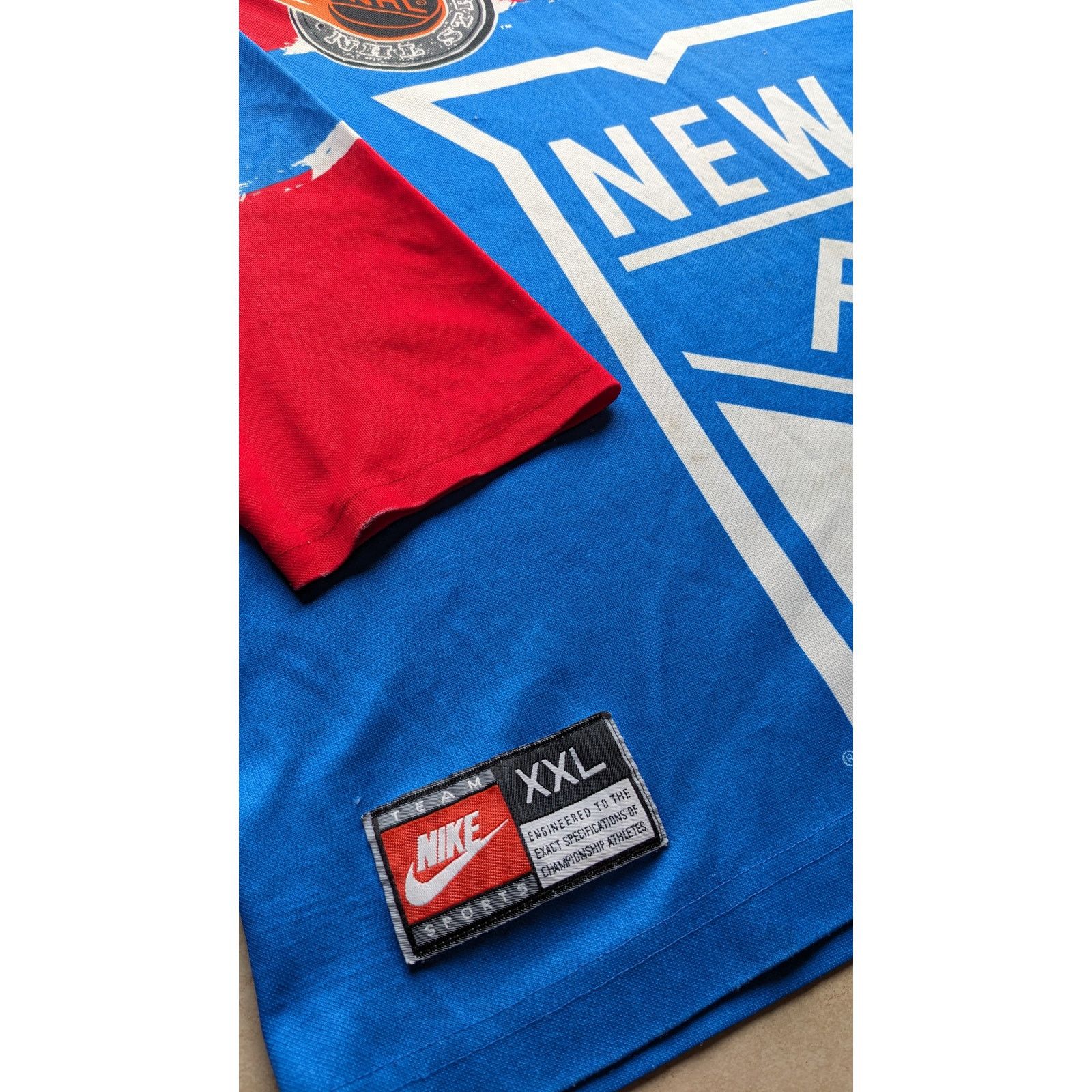 NHL × Nike NY Rangers NIKE Street jersey blue red NHL Roller hockey vtg Size US XXL / EU 58 / 5 - 4 Thumbnail