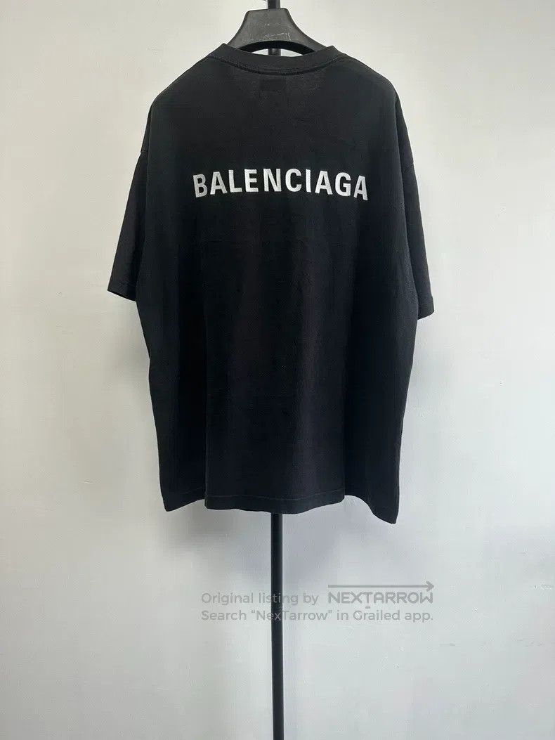 Balenciaga Balenciaga Solid Color Printed Short Sleeve T-Shirt Size US L / EU 52-54 / 3 - 2 Thumbnail