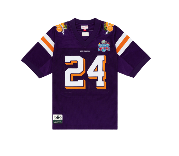 image of Aime Leon Dore x Hypebeast Aimé Leon Dore Team Football Jersey Purple • M, Men's (Size Medium)
