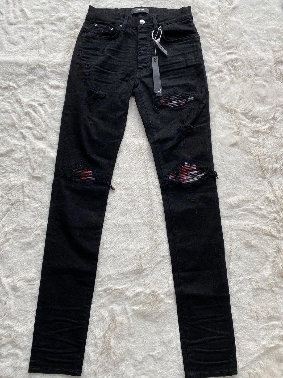 Amiri Black Watercolor MX1 Denim Jeans
